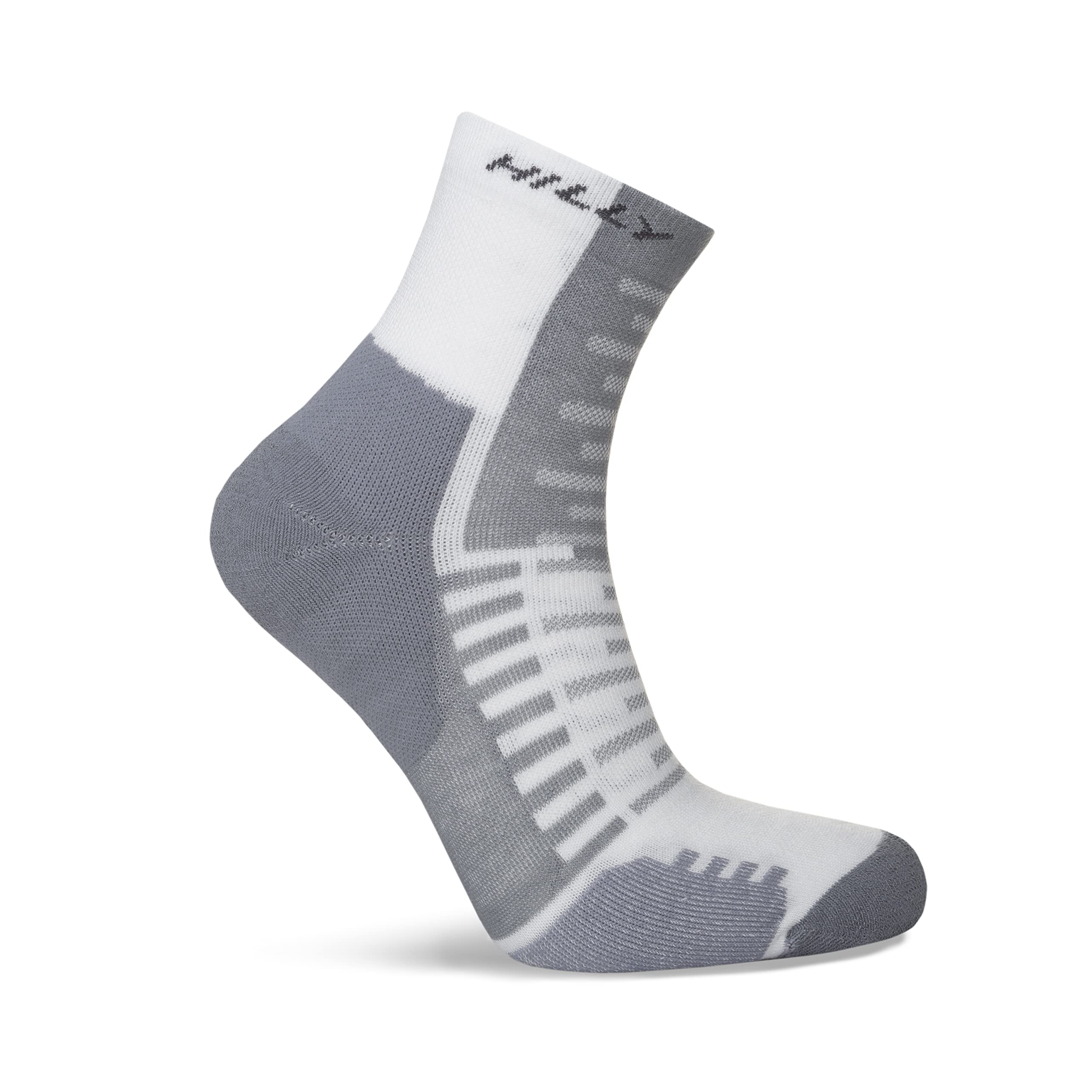 Hilly, Active - Anklet - Min Cushioning, White/Grey, Size S