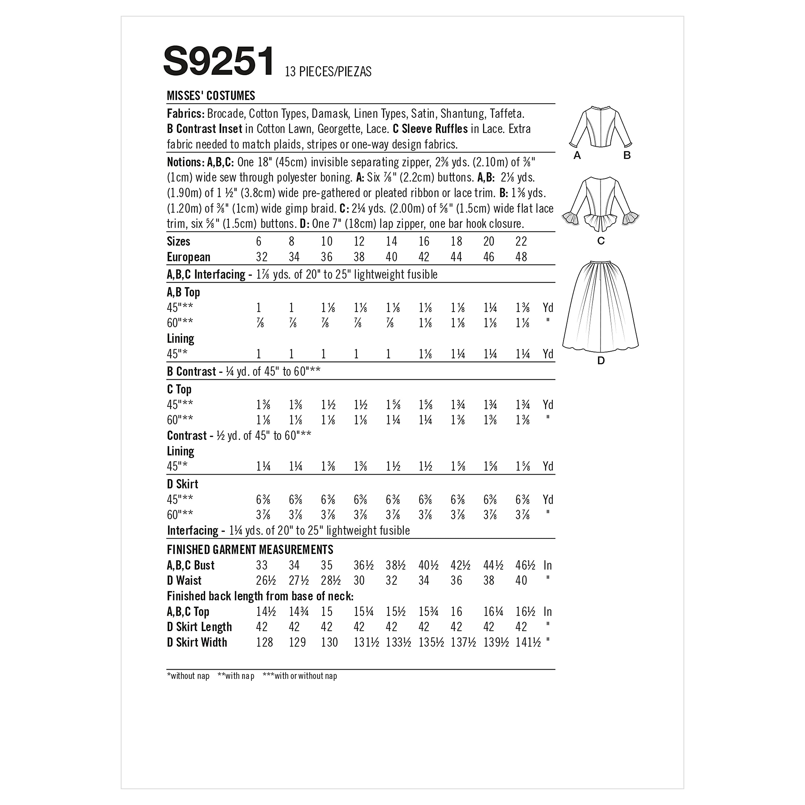 t　コスチューム　ハンドメイド Amazon.co.jp: Simplicity Missesの18世紀歴史的コスチュームドレス