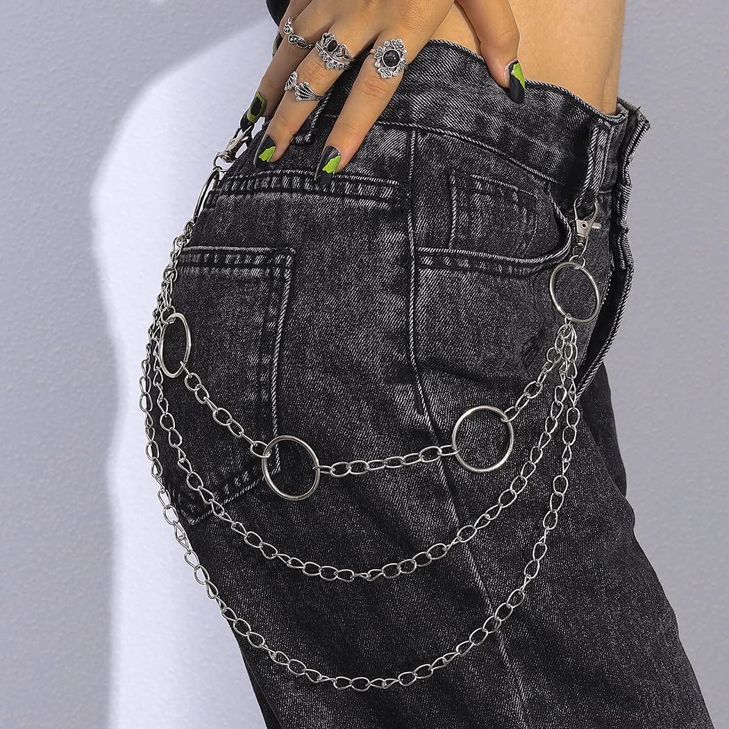 Zehope Layered Pant Chains Simple Jean Chain Hop Hop Wallet