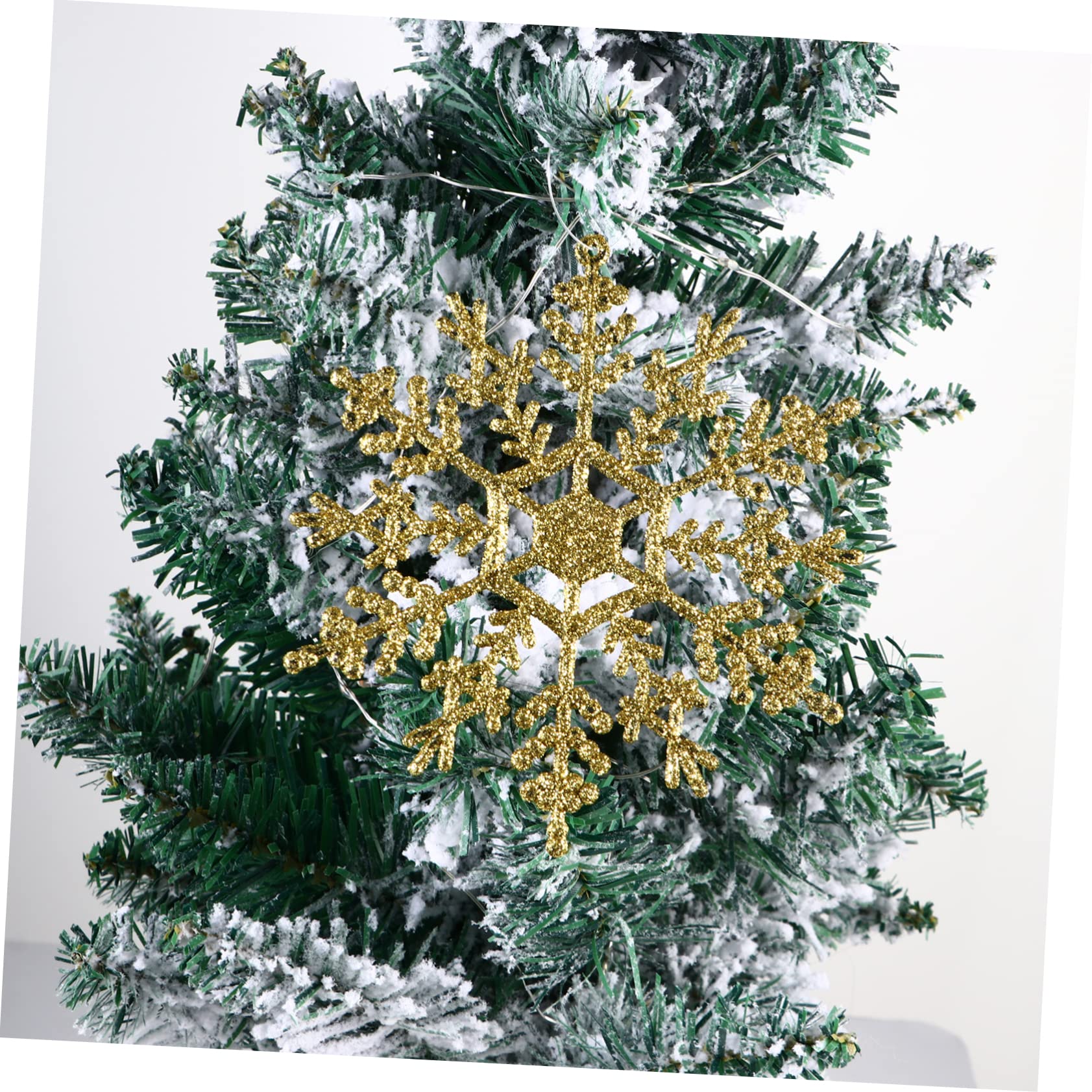 ABOOFAN 54 Stück Schneeflocken Dekozubehör Weihnachtsschmuck Weihnachtsdeko Zubehör Weihnachtsanhänger Weihnachtsbaumschmuck Weihnachtszubehör Hängende Ornamente