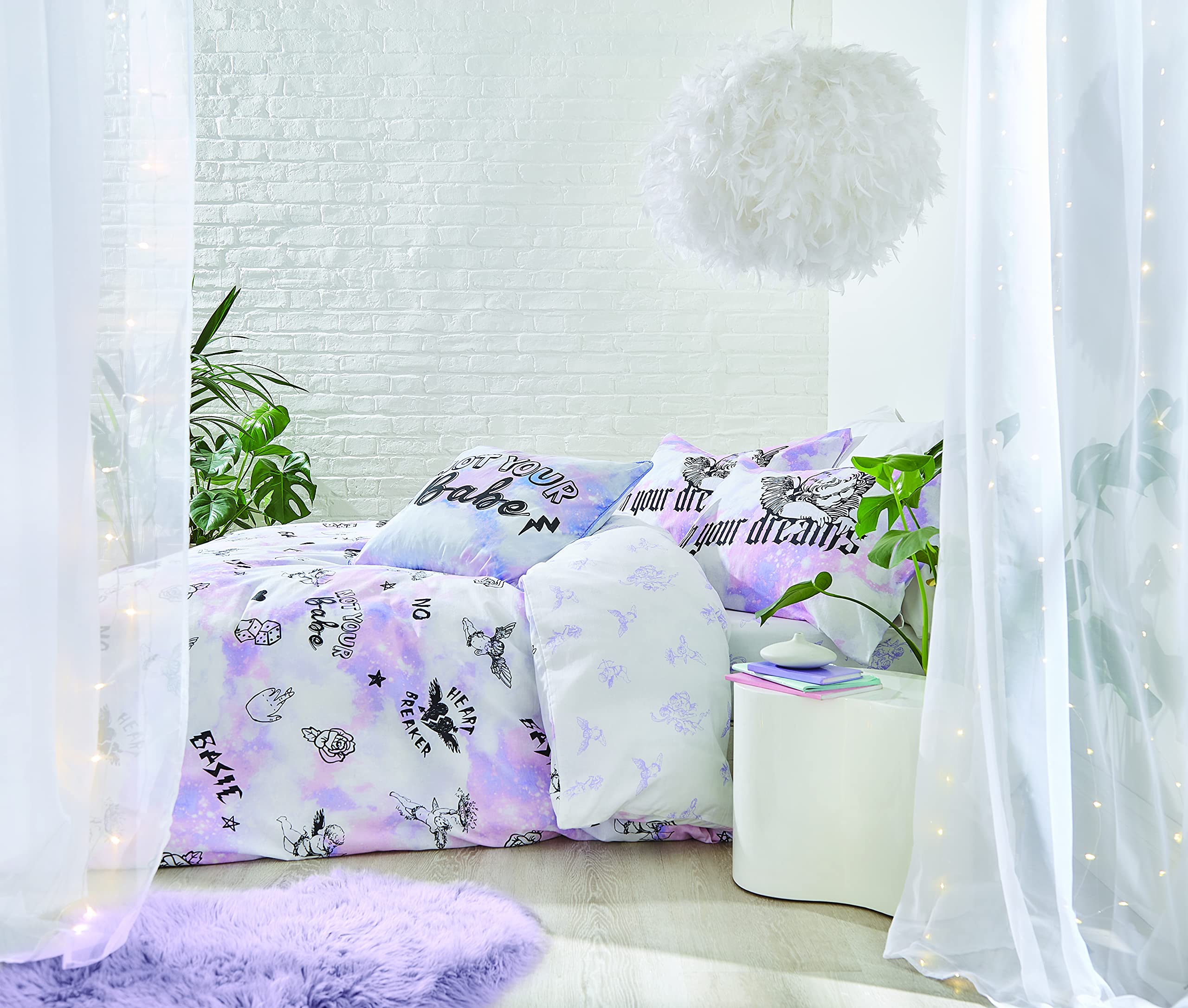 Sassy B Pastel Not Your Cherub Double Duvet Cover Set By