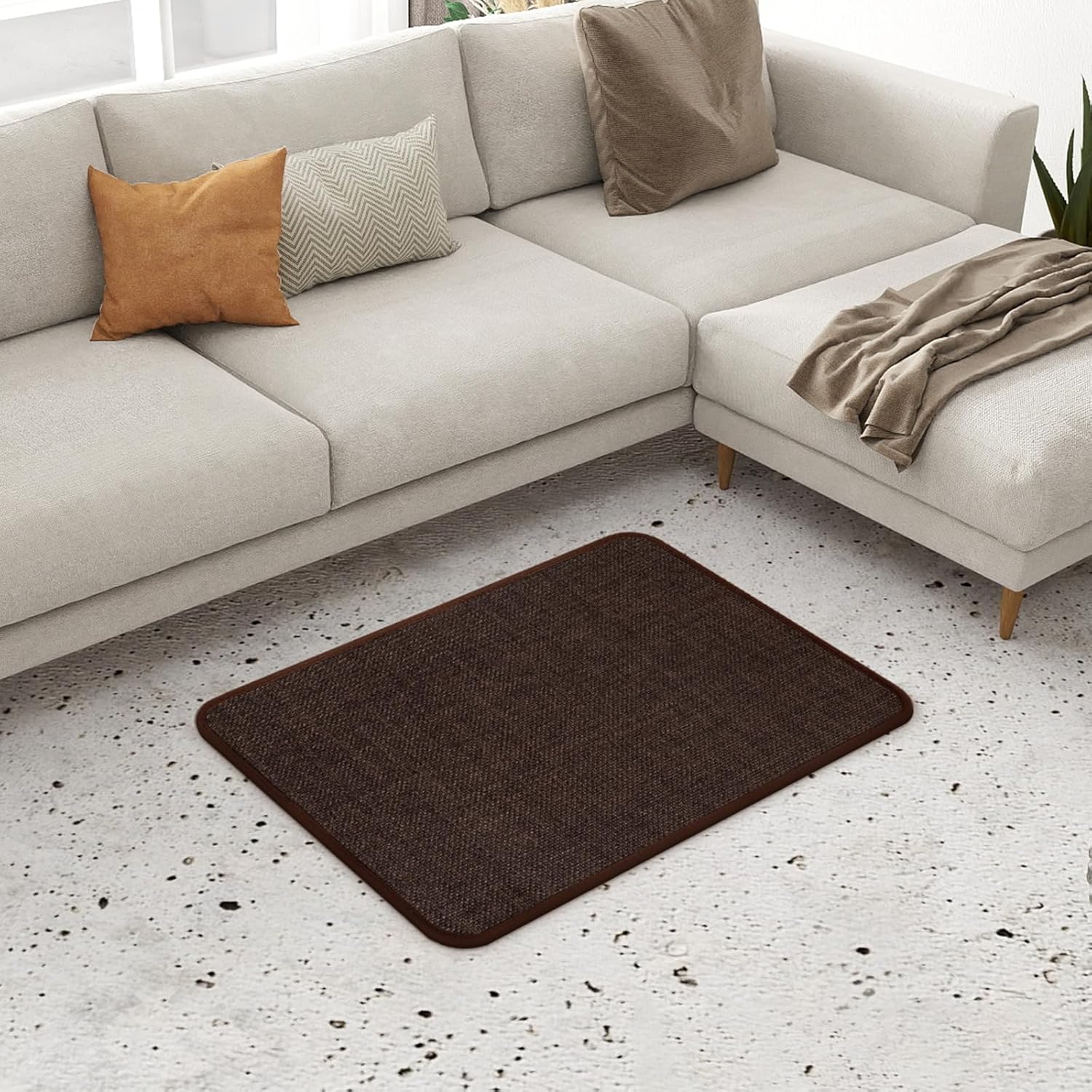 Bathroom Rug, Non-Slip Quick-Dry Bath Mat for Shower Tub & Toilet Side, Bathroom Floor Bathroom Mat Soft Absorbent Washable Rug, 17’’x24’’,Brown,1pc - Image 3