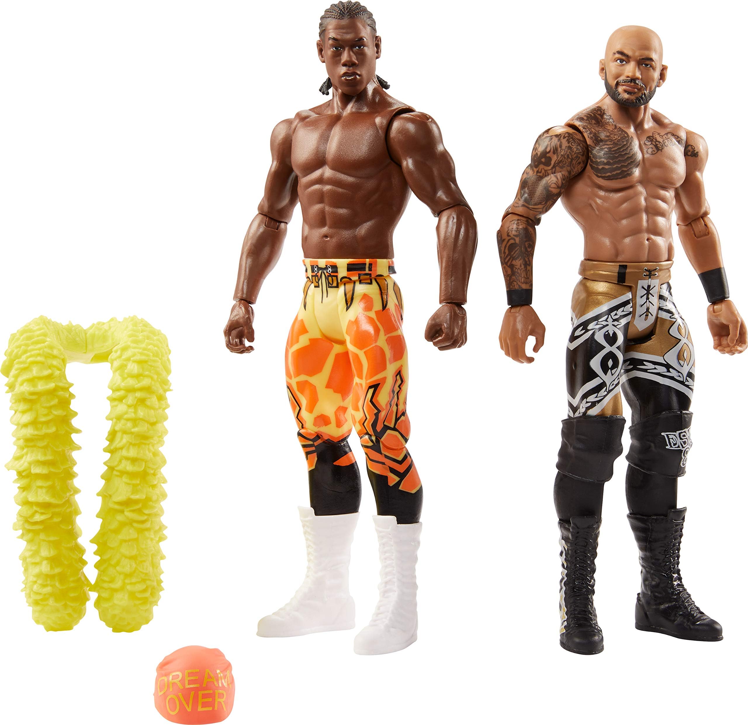 Mattel WWE Ricochet vs Velveteen Dream Battle Pack Series #65 with Two 6-inch Articulated Action Figures & Ring Gear