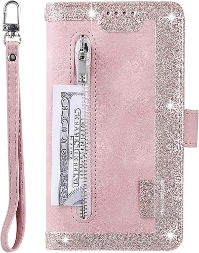 Miniatura 32 de UEEBAI Funda para Samsung Galaxy S21 FE 5G, 9 ranuras para tarjetas, cartera de cuero retro a prueba de golpes, con correa de mano, ranuras