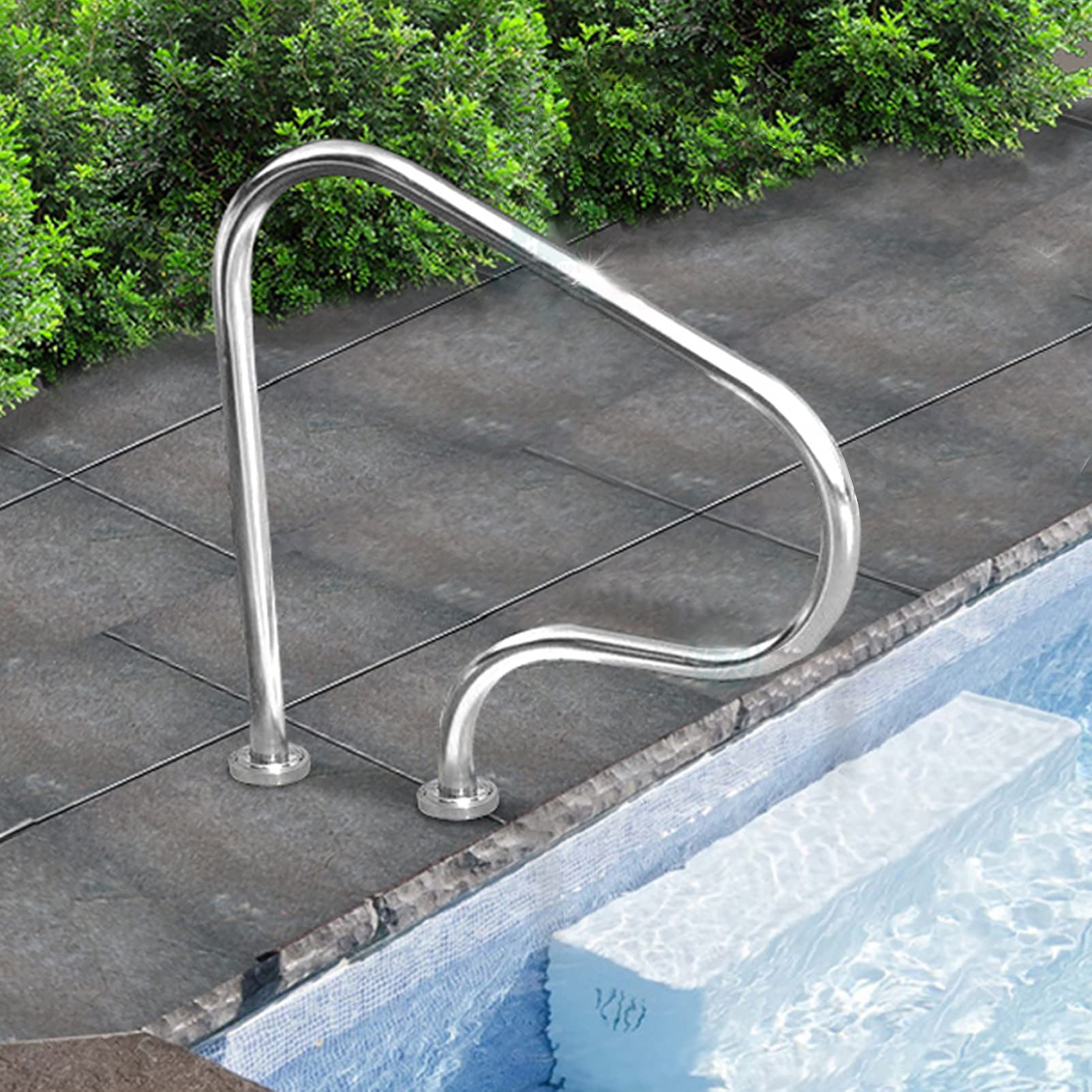 Barandilla de la piscina, piscina barandilla, 304 barandilla de acero inoxidable piscina escalera, fácil de instalar barandillas de la piscina enterrada