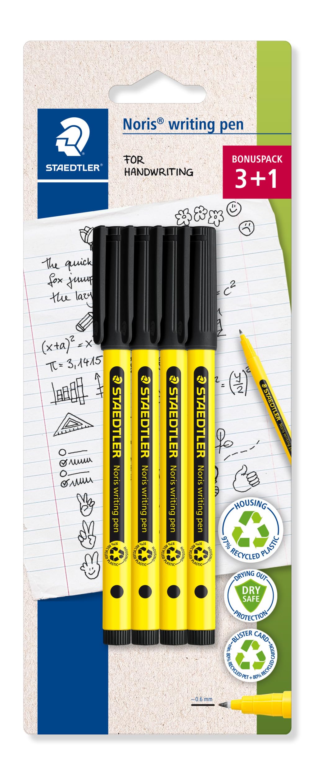 STAEDTLER Noris 307-5 - Penna per scrittura a mano, confezione da 10, colore: Verde STAEDTLER Noris 307-5 - Penna per scrittura a mano, confezione da 10, colore: Verde
