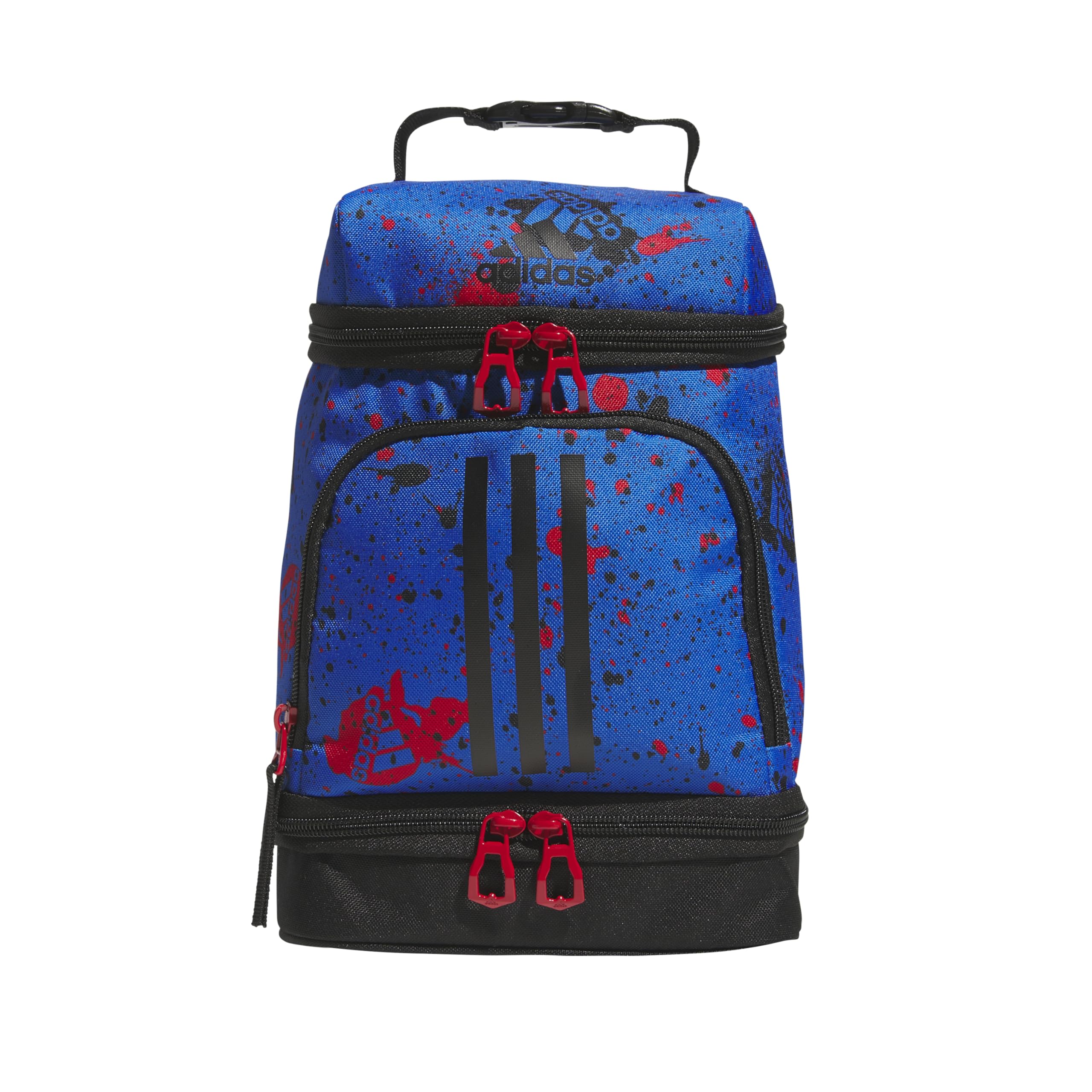 adidas Unisex Excel 2 Insulated Lunch Bag, Splatter Bright Royal/Black/Better Scarlet, One Size, Excel 2 Insulated Lunch Bag Home