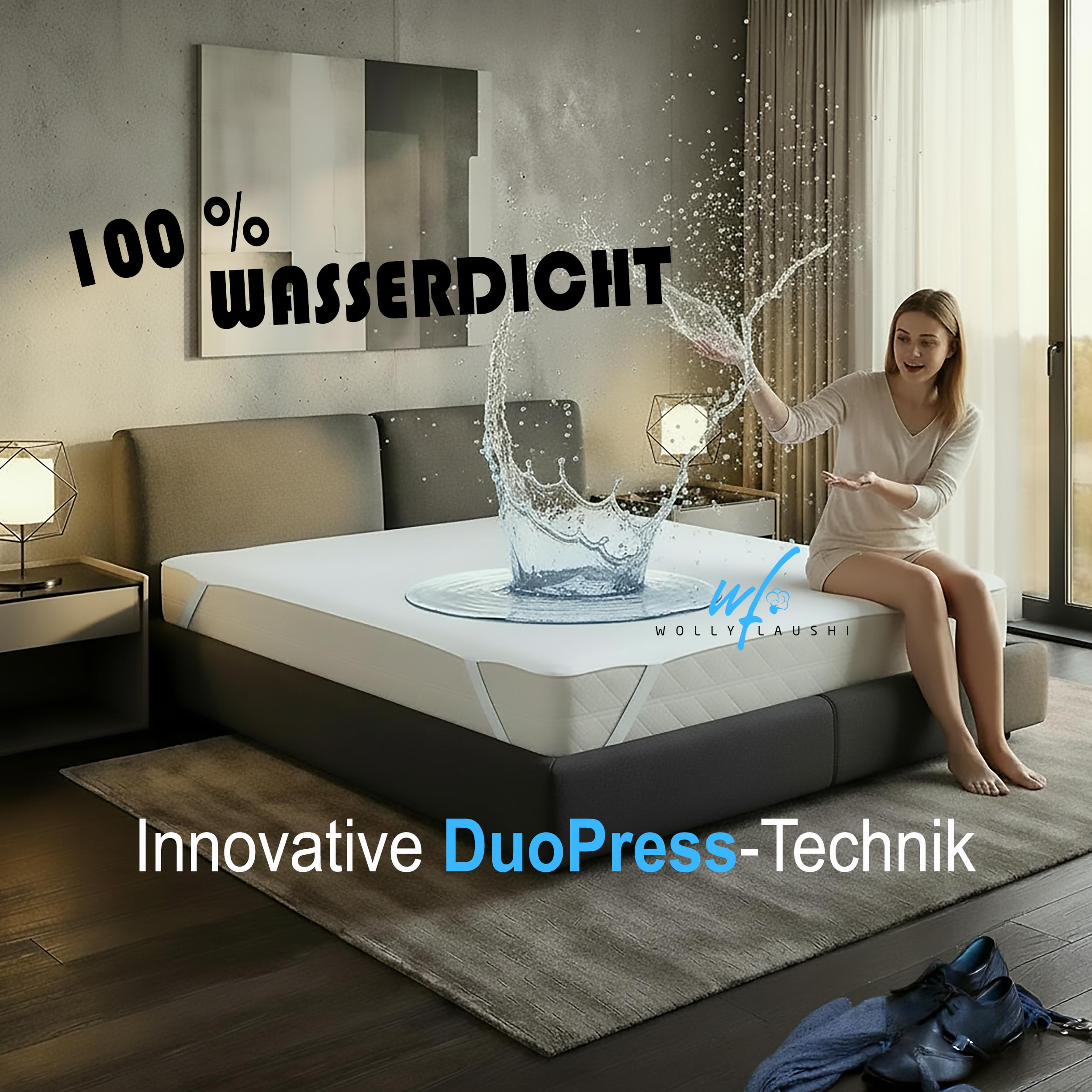 Matratzenauflage 80x200 cm Wasserdicht Baumwolle Nässeschutz | Matratzenschutz Matratzenschoner – Atmungsaktiv – Inkontinenzauflage – Waschbar, langlebig & weich – Rutschfest