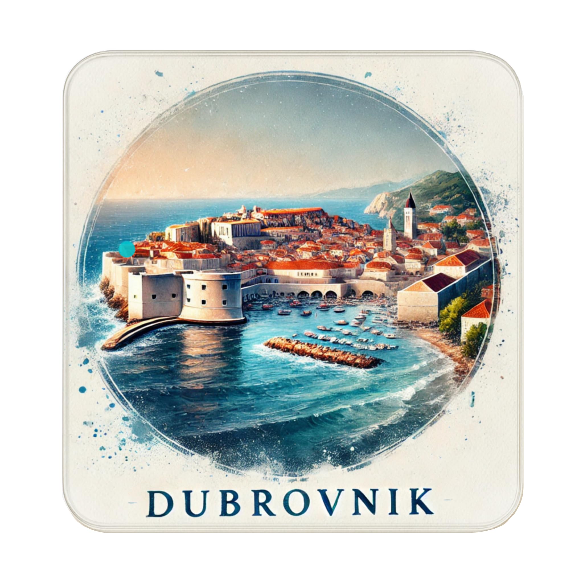 Cadeau de collection Croatie : aimant de réfrigérateur Dubrovnik pour passionnés