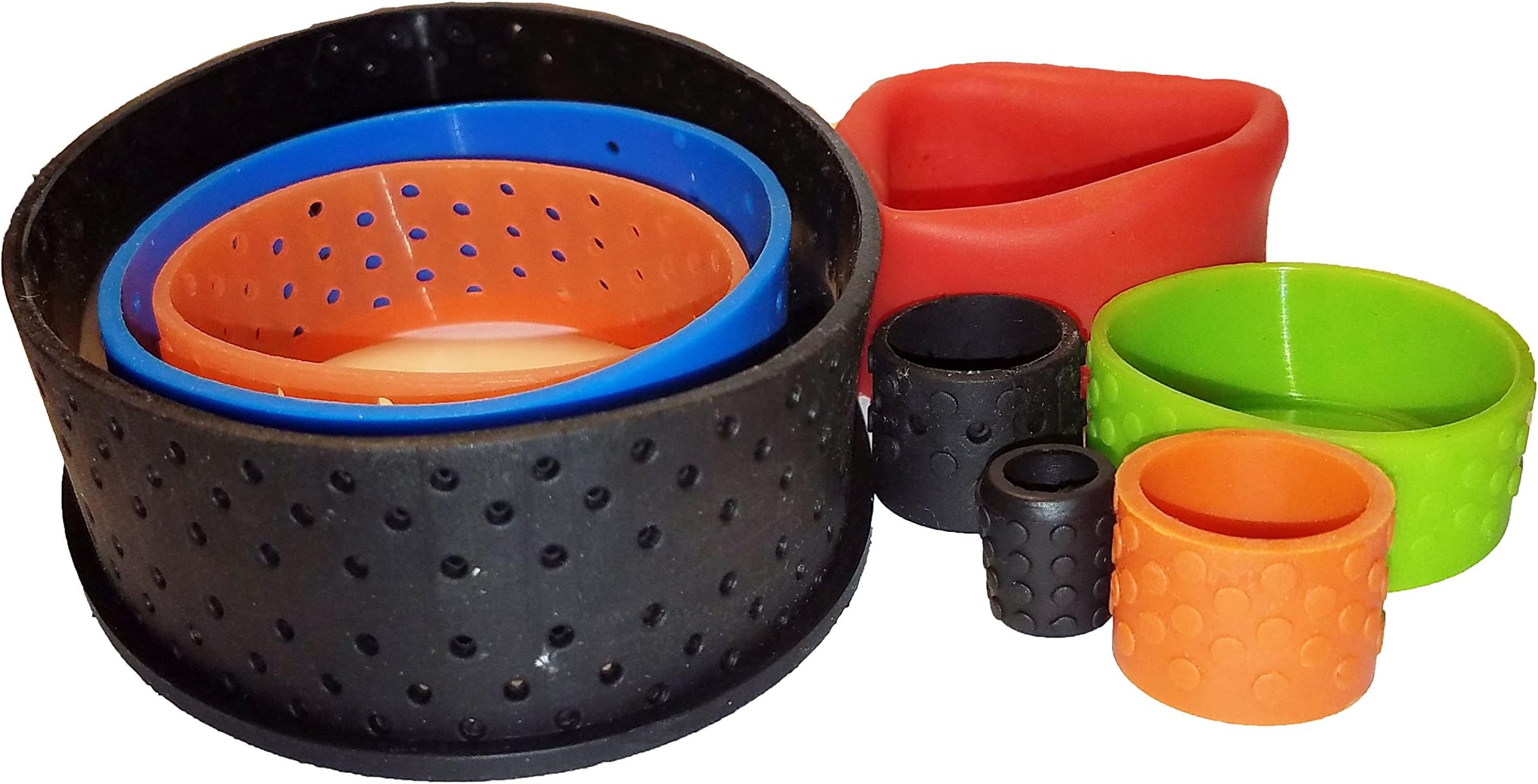 Divider Pro Water Pipe Base Bumper and Cleaning Cap Bundle (8 item bundle Assorted Colors)