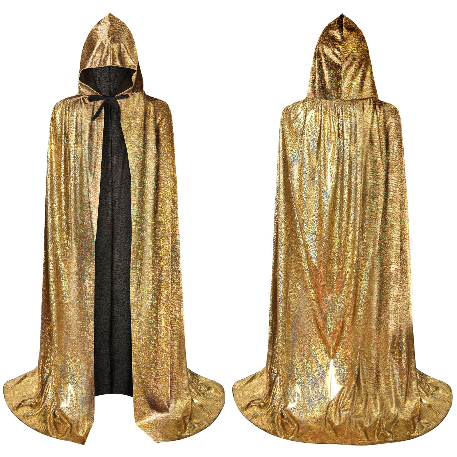 AYBUY Umhang, Vampir Umhang mit Kapuze Lange Cape, Vampir Kostüm, Umhang Mittelalter für Halloween Weihnachten Karneval Kostüm, Weihnachten Erwachsener Unisex