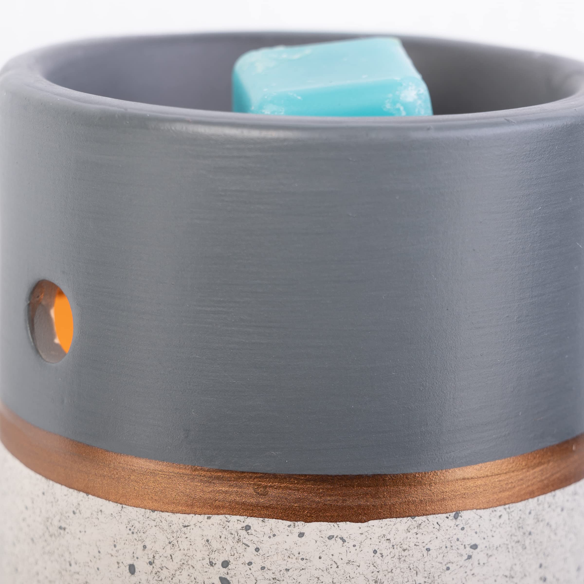 Scentsationals Accent Wax Warmer - Scented Wax Cube Melter - Electric Fragrance Plugin - Wickless Candle Air Freshener & Home Décor Gift (Kiki Charcoal)