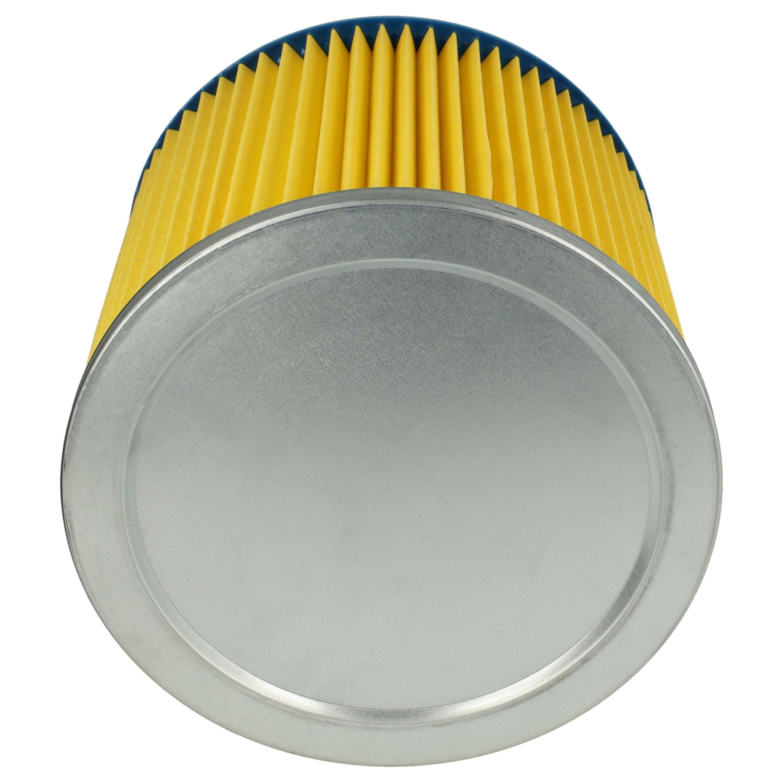 vhbw 4x filtro a pieghe piatte compatibile con Parkside PNTS 30/4(E/S), 30/6(E/S), 30/6, 30/6 S, 30/6 DE, 30/5, 30/7 aspiratore - blu/giallo