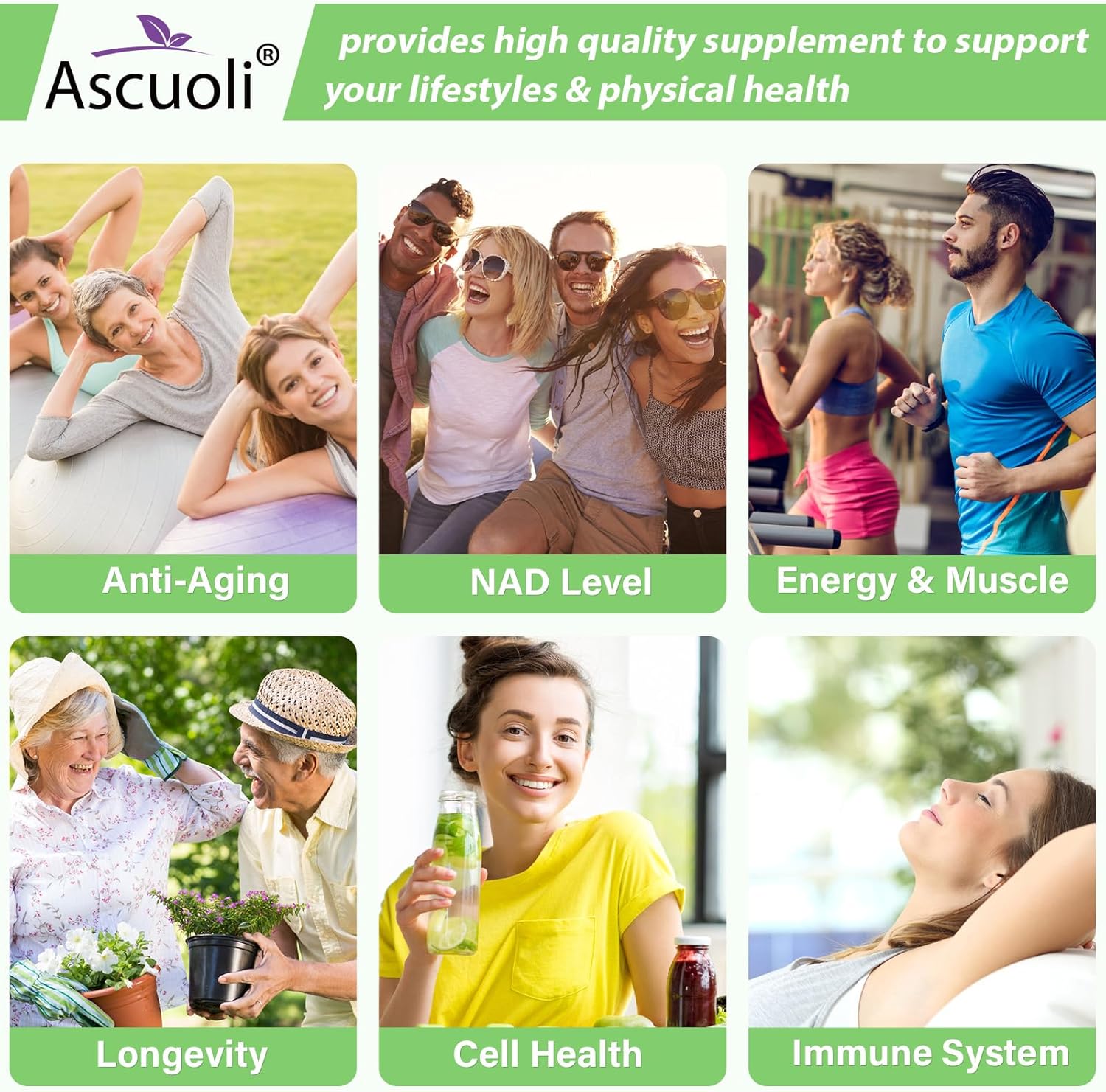 99% Ultra Purity NMN 500mg + Trans-Resveratrol 600mg, 1150mg NMN Resveratrol Supplement, 3-in-1 Advanced Formula for Boost* NAD, Cell, Immune, Energy & Muscle, Healthy Aging, Stabilized Form - 60 Caps - Image 6