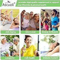 Vista 6 de 99% Ultra Pureza NMN 500mg + Trans-Resveratrol 600mg, 1150mg Suplemento de Resveratrol NMN, fórmula avanzada 3 en 1 para NAD, células, inmune