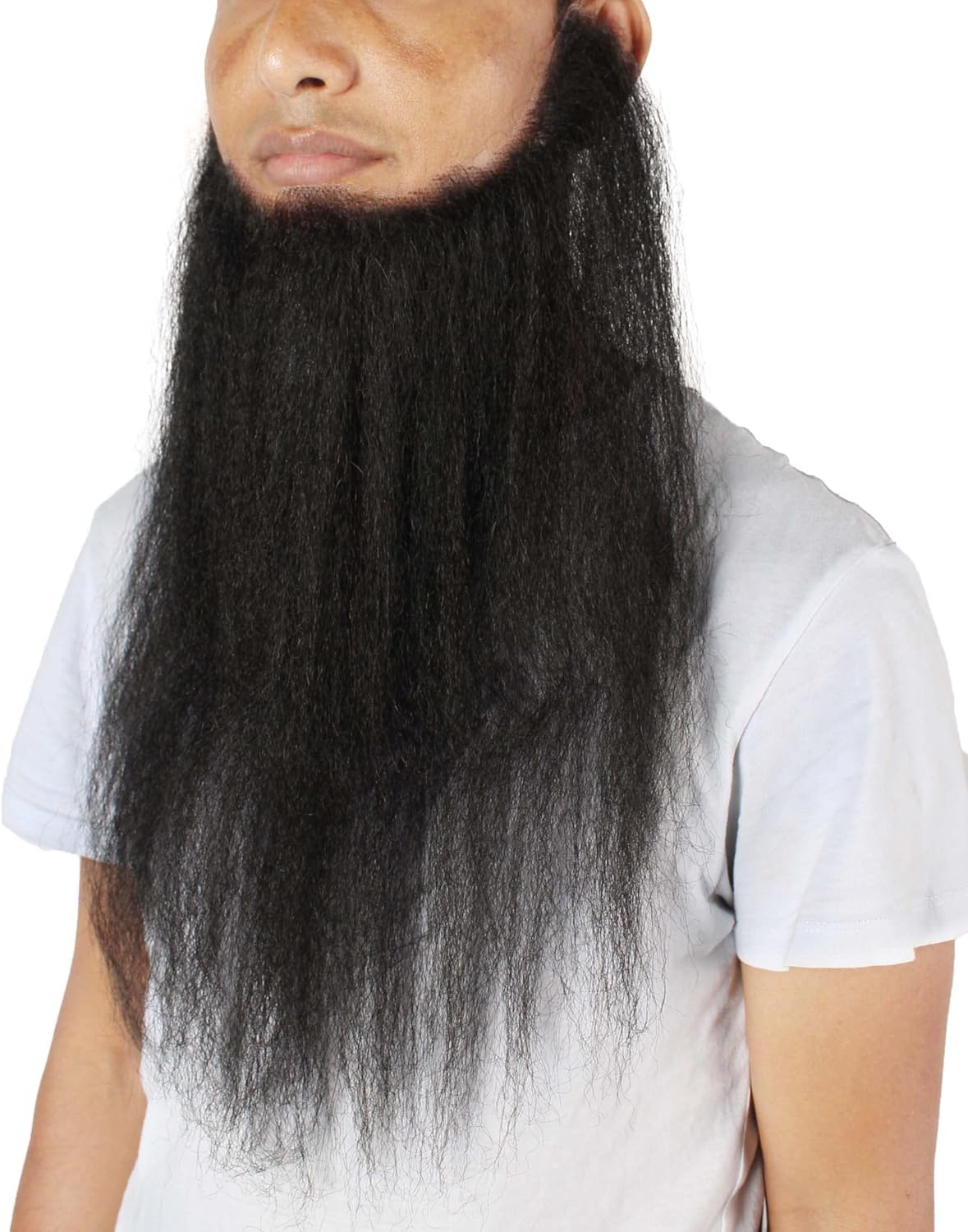 HPO Men's Long Beard Set Black Cosplay Facial Hair