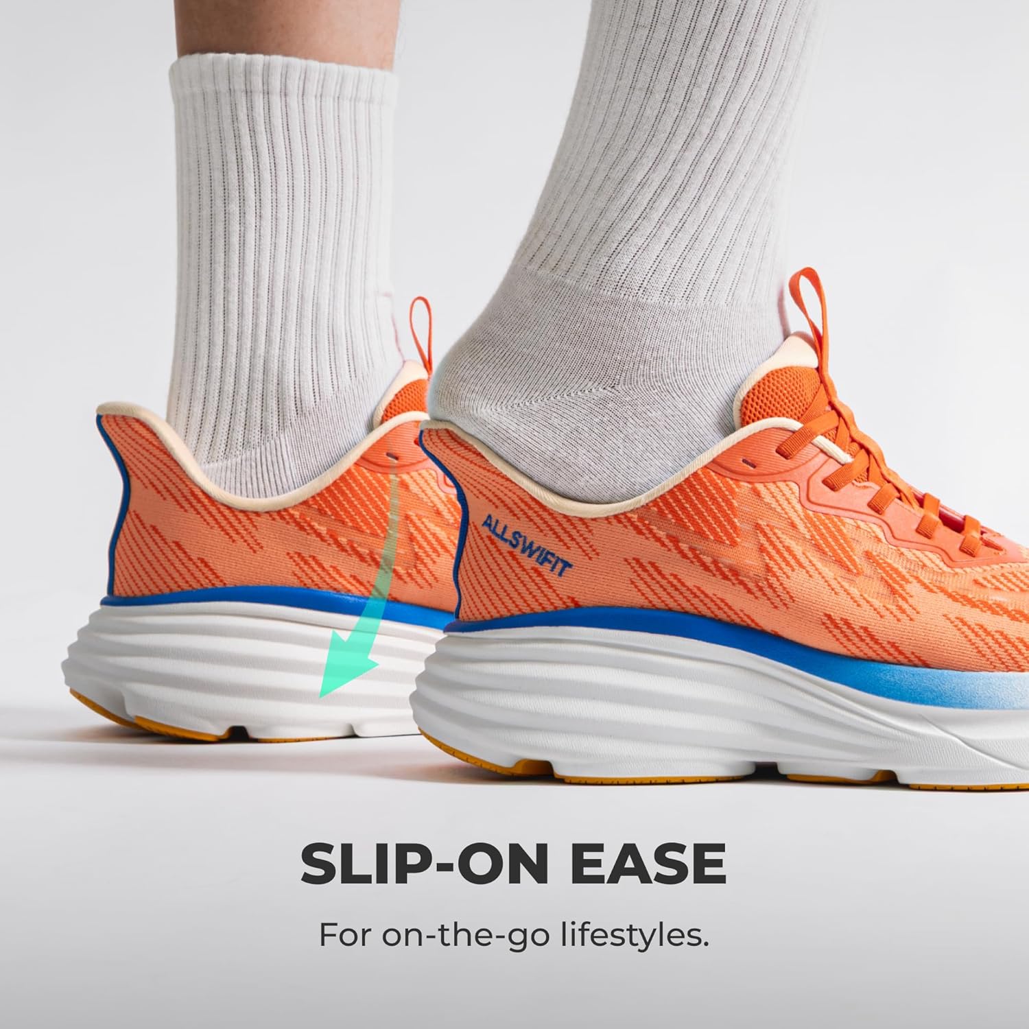 Men's Slip On Walking Shoes Hands-Free Cushion Running Tennis ActiveSolid Non-Slip Comfortable Workout Gym Athletic Fashion Sneakers - Image 2