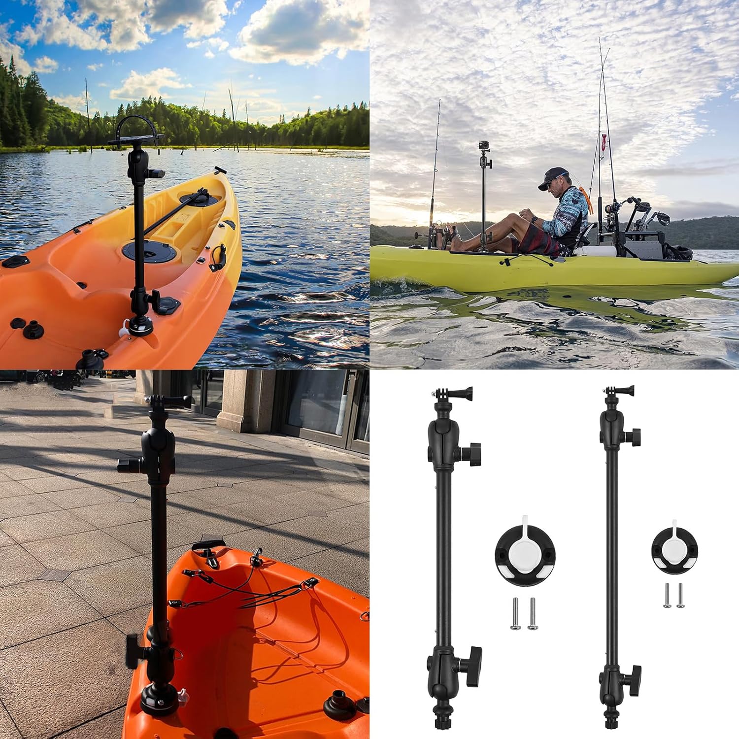 Adjustable Kayak Camera Mount Brackets Light Weight Marine Camera Mount Holder Boats Canoes Camera Mount With Long Arm