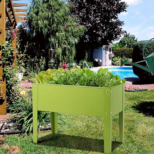 Vista 31 de Giantex macetero alto, elevado, para plantas, para jardín, para aire libre