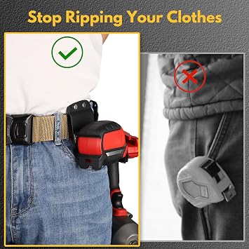 TapeGrip | Universal Brand Tape Measure Clip - Compatiple with Milwaukee/Stanley Tape Measure Holder for Belt | Compatiple with Craftsman, Makita, Ryobi | 2 Heavy-Duty Belt Hook