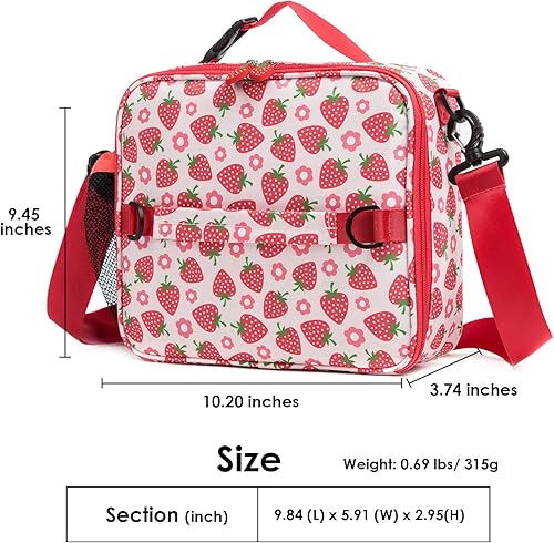 Miniatura 6 de Loncheras aisladas para niñas para almacenamiento de alimentos calientes o fríos, para picnic, cocineros, escuela, viajes, reutilizable, bolsa de