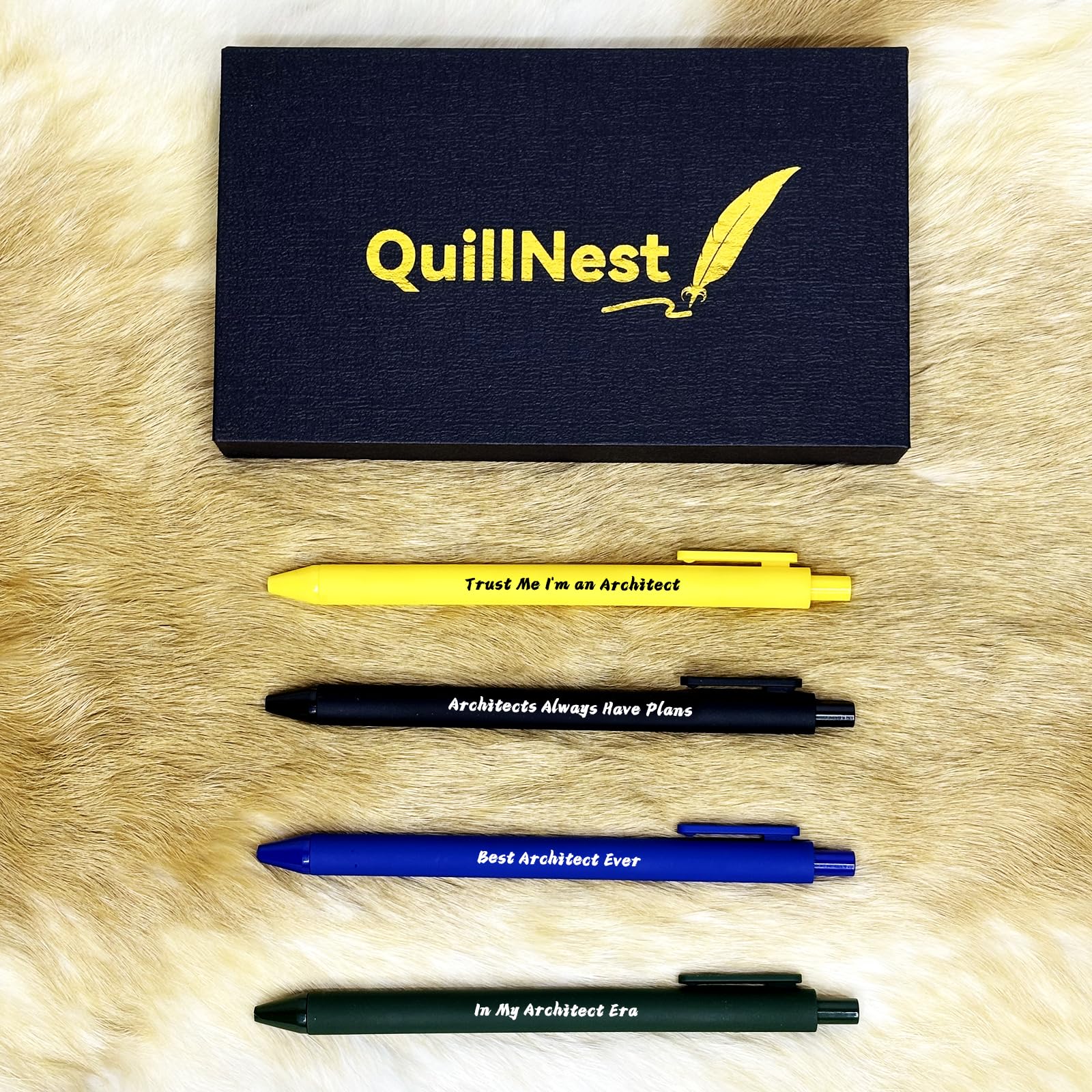 Architect Gifts for Men Ballpoint Pen Set of 4 Funny Architecture Essentials Architectural Engineering Gifts Architect Students Engineer Appreciation Inspirational Graduation Retirement Presents