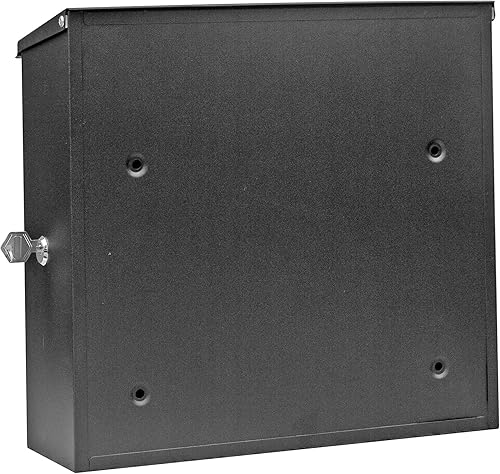 Miniatura 7 de Buzón de seguridad con bloqueo, montaje en pared, buzón de correo de acero galvanizado de gran capacidad, buzón de correo para exteriores, 13 x 12 x