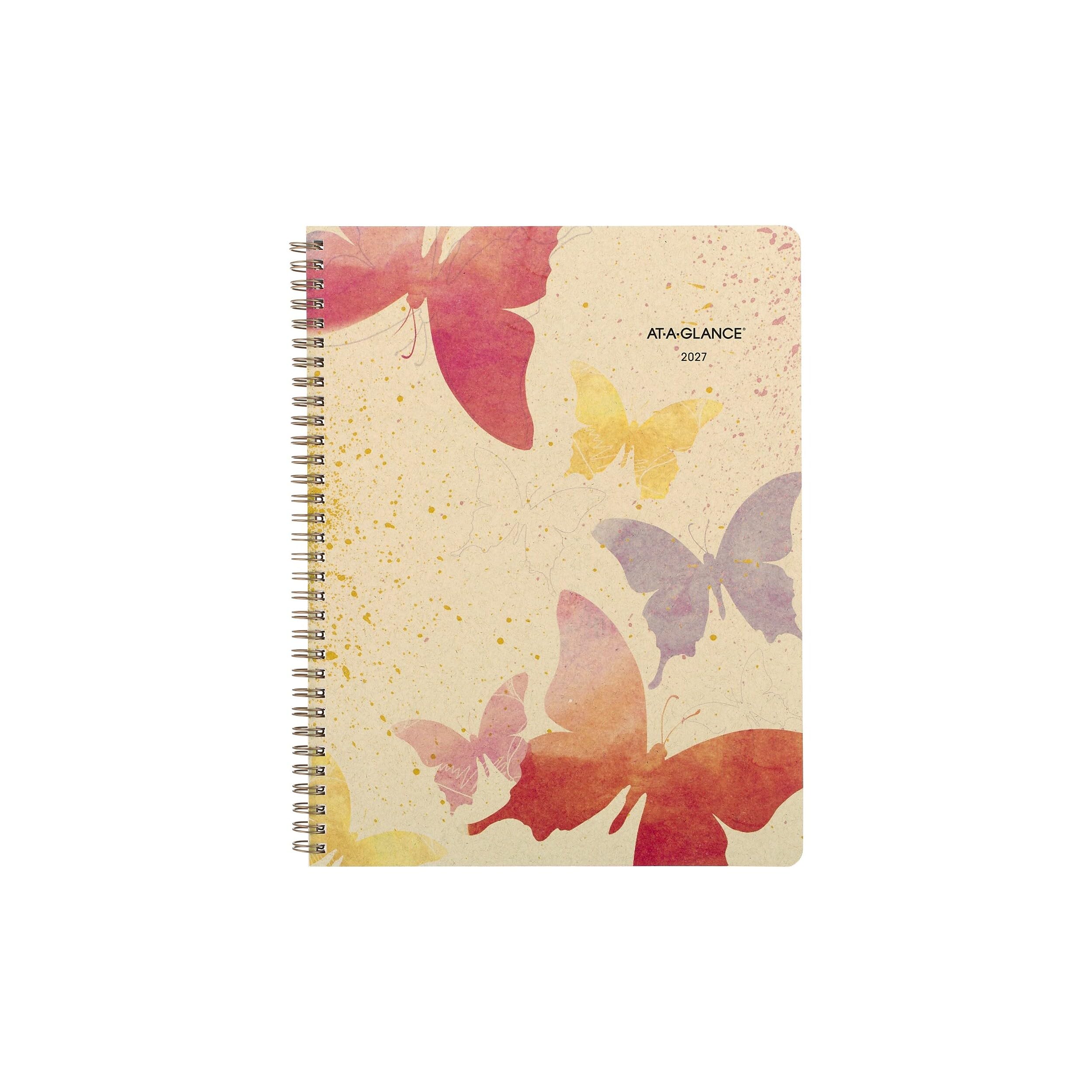AT-A-GLANCE 2027 - Agenda settimanale e mensile con acquerelli, 21,6 x 27,9 cm, copertina in carta, multicolore