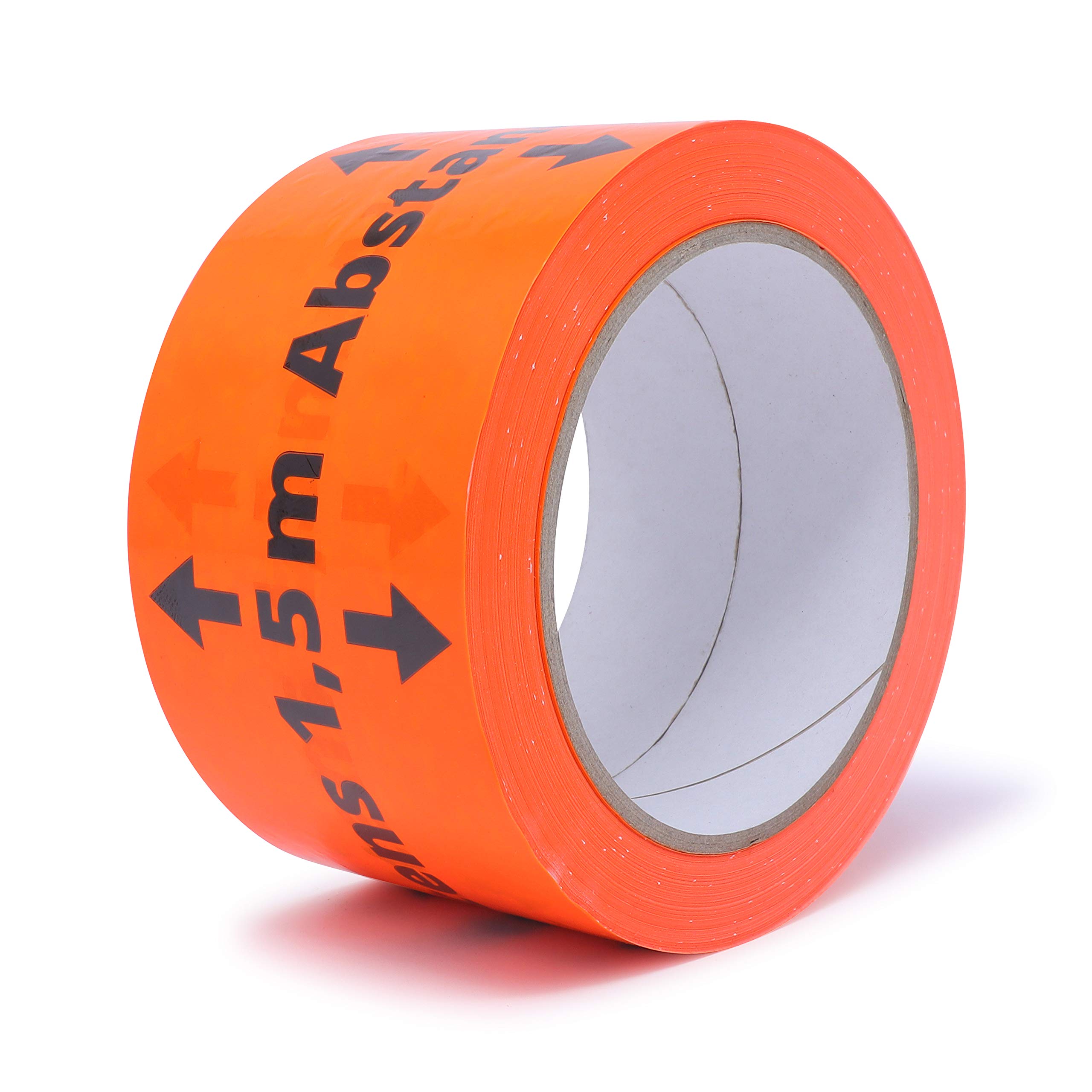 gws Lot de 6 rouleaux de ruban adhésif de signalisation de 1,5 m - En PVC orange - Qualité professionnelle - 60 mm x 66 m