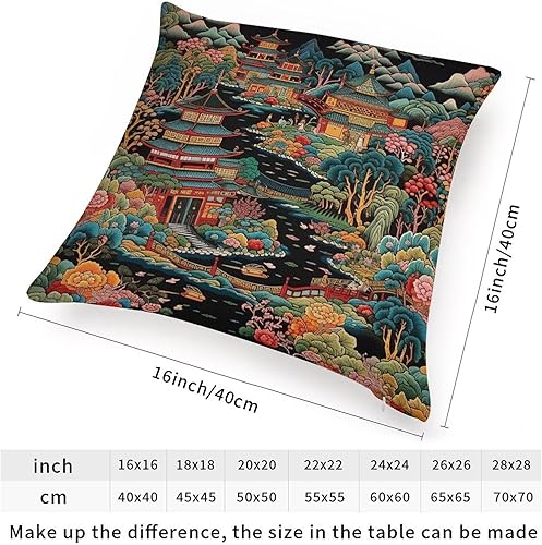 Vista 73 de ArogGeld Chinoiserie - Fundas de cojín asiáticas con diseño de flores blancas y verdes, funda de almohada Chinoiserie Floral con hojas verdes