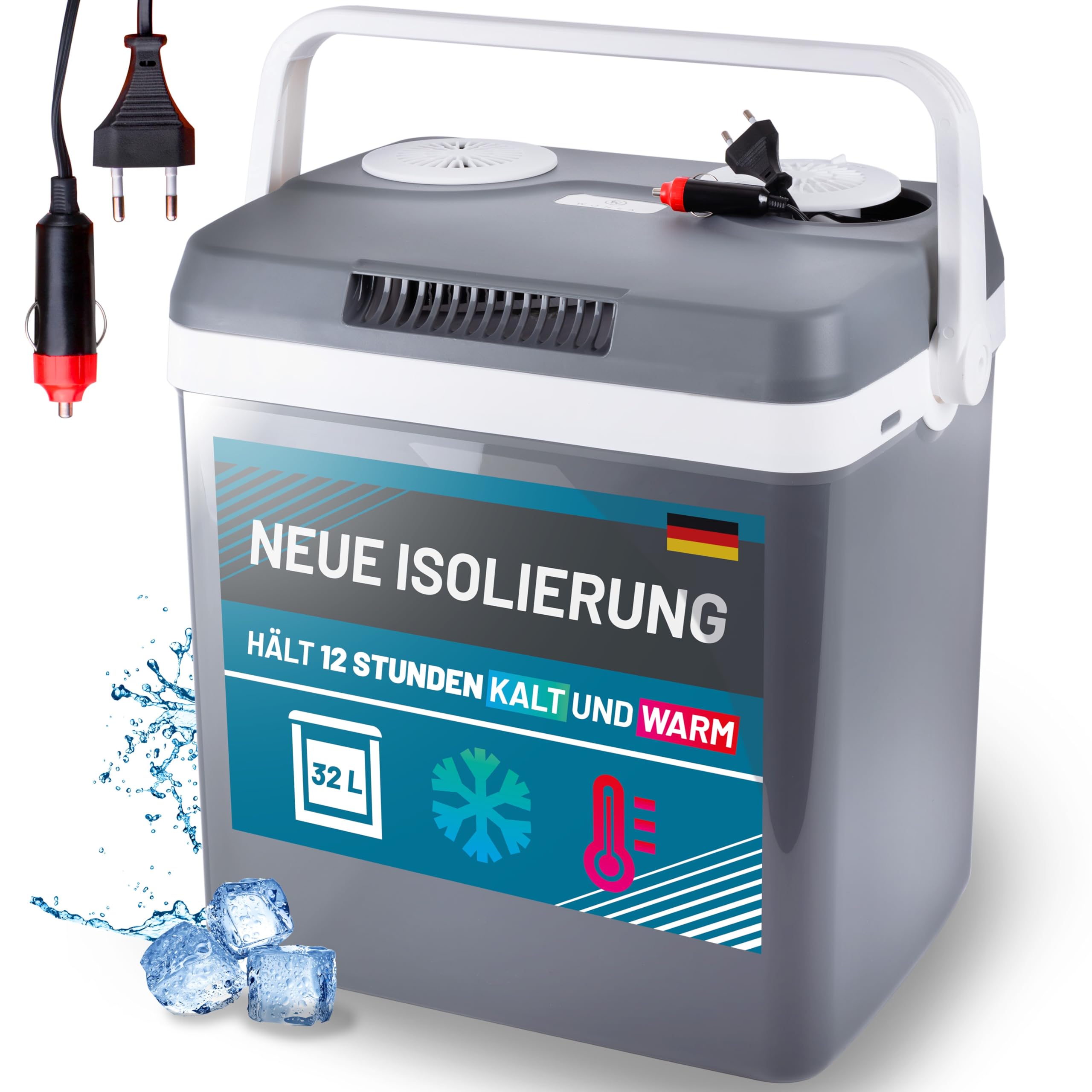 WONEA 32 Liter Thermoelektrische Kühlbox 12V 230V KÜHLEN und WÄRMEN Camping Kühlbox Auto LKW