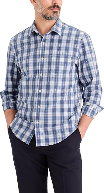 Dockers Mens Regular Fit Long Sleeve Casual Shirt Regular and Big & Tall