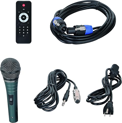 Miniatura 4 de RK RECK Party 15 - Sistema de altavoces PA de 2 vías de 15 pulgadas, 2000 W, con Bluetooth, lector de tarjetas USBSD, radio FM, control remoto, luz