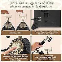 Vista 4 de Audio Guest Book Wedding Phone, Audio Guest Book Record Customized Audio Messages Guest Book Alternatives Classic Rotary Phone for Parties Birthdays