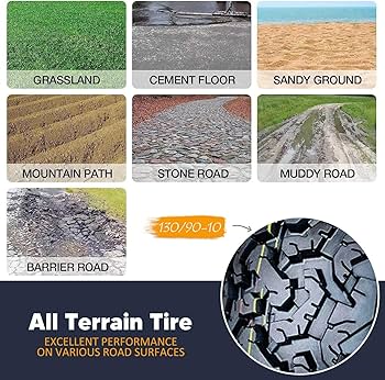 5A Tokyo 905 120/90-10&130/90-10 Tires Set, Scooter Front/Rear Motorcycle/Moped