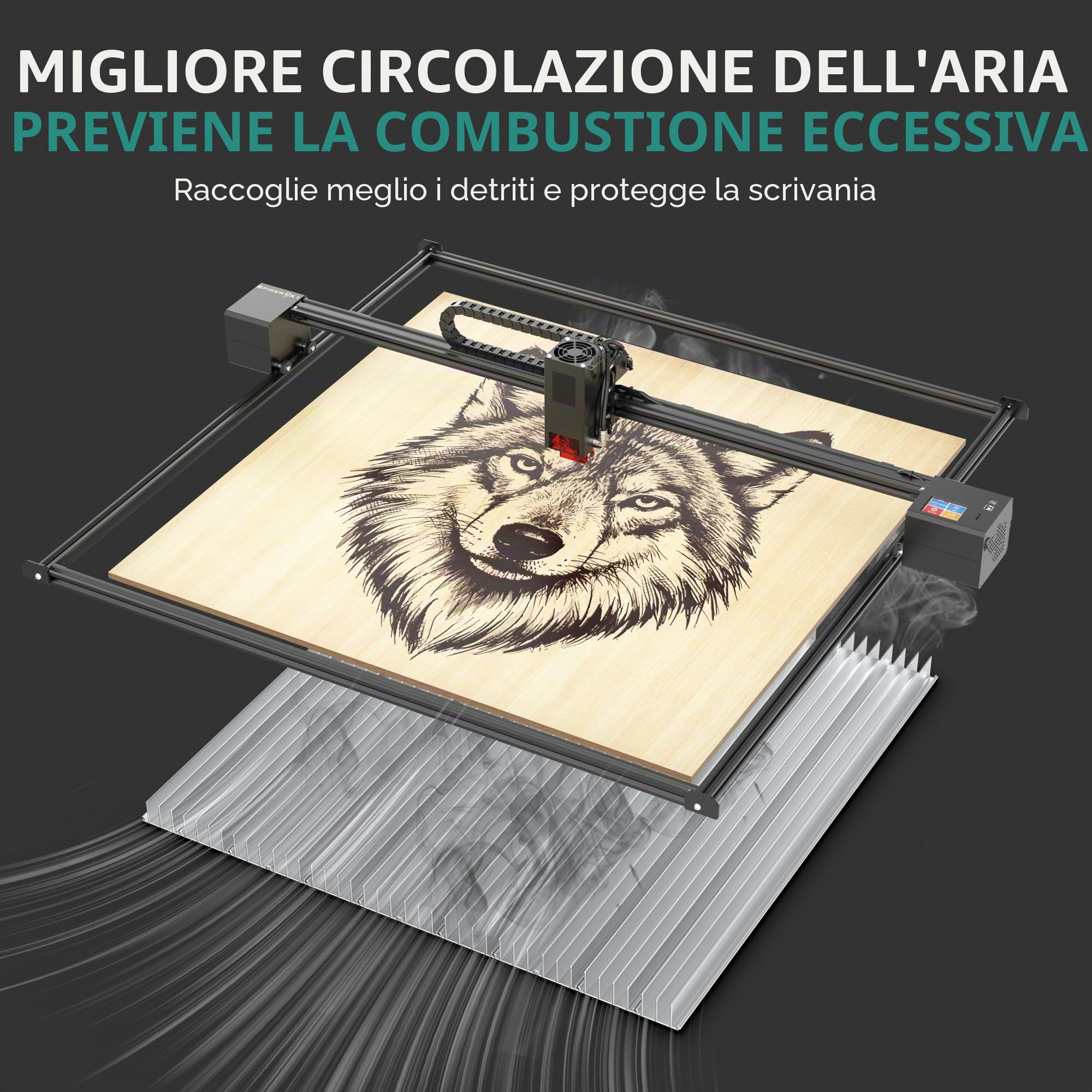 Puikos Letto laser a nido d'ape 400 x 400 mm, tavolo da lavoro a nido d'ape per macchina per incisione laser/taglierina laser, protezione desktop, montaggio gratuito, dissipazione rapida del calore e
