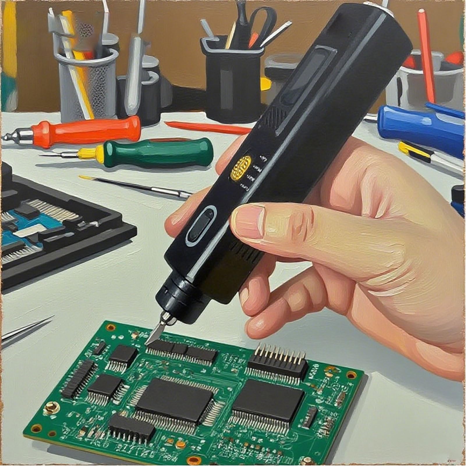 LICAEVEY Taglierina Ad Ultrasuoni Portatile 40kHz 35W con Display OLED Kit di Taglio Elettrico a Doppia modalità di Taglio per Stampa 3D Scheda PCB in Resina Plastica (Spina europea)