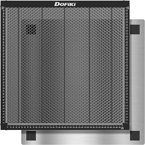 Cama láser de panal de abeja de 15.748 in x 15.748 in, alfombrilla de corte de panal de acero para bandeja cortadora de grabador láser, tamaño de