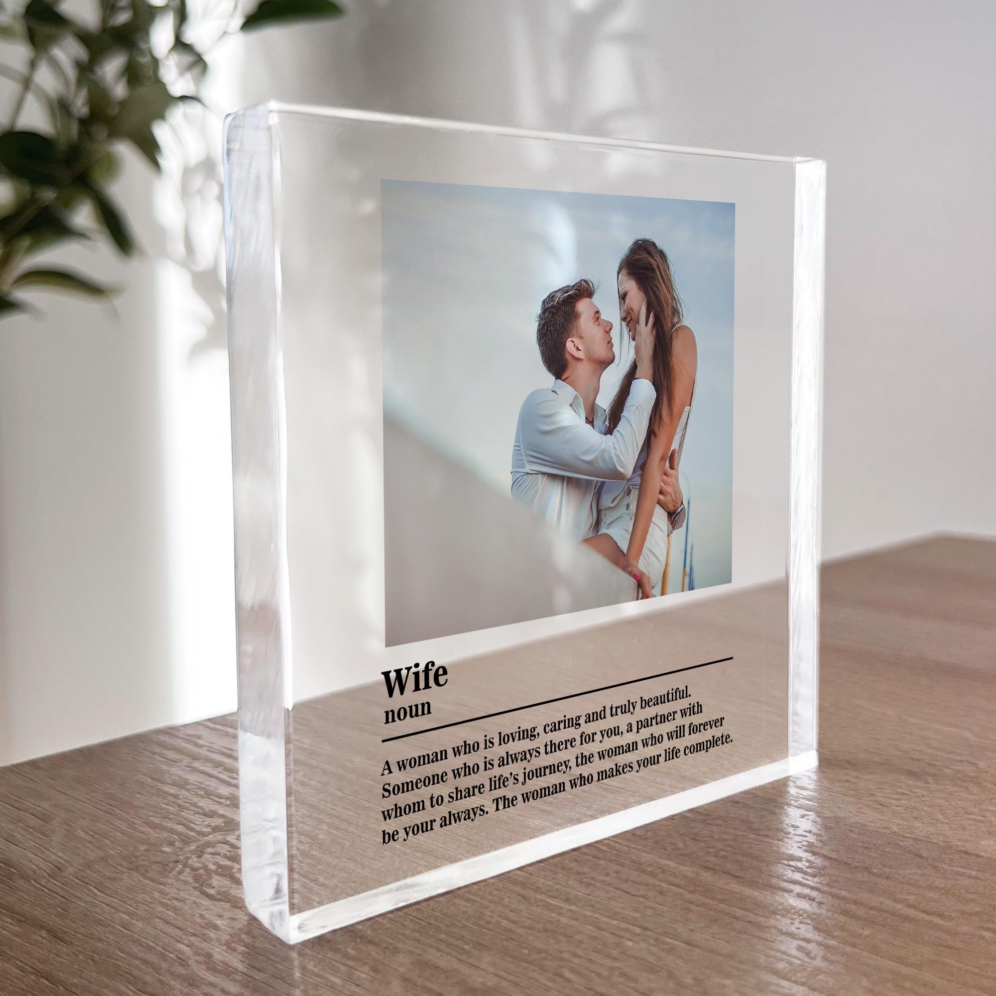 Red Ocean Personalised Gift For Wife Birthday Anniversary Christmas Acrylic Block Gift For Her Wife Gift Keepsake