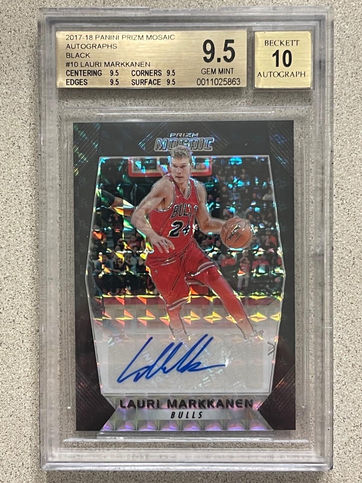 Amazon.com: 2017-18 Lauri Markkanen RC Rookie Prizm Mosaic Auto