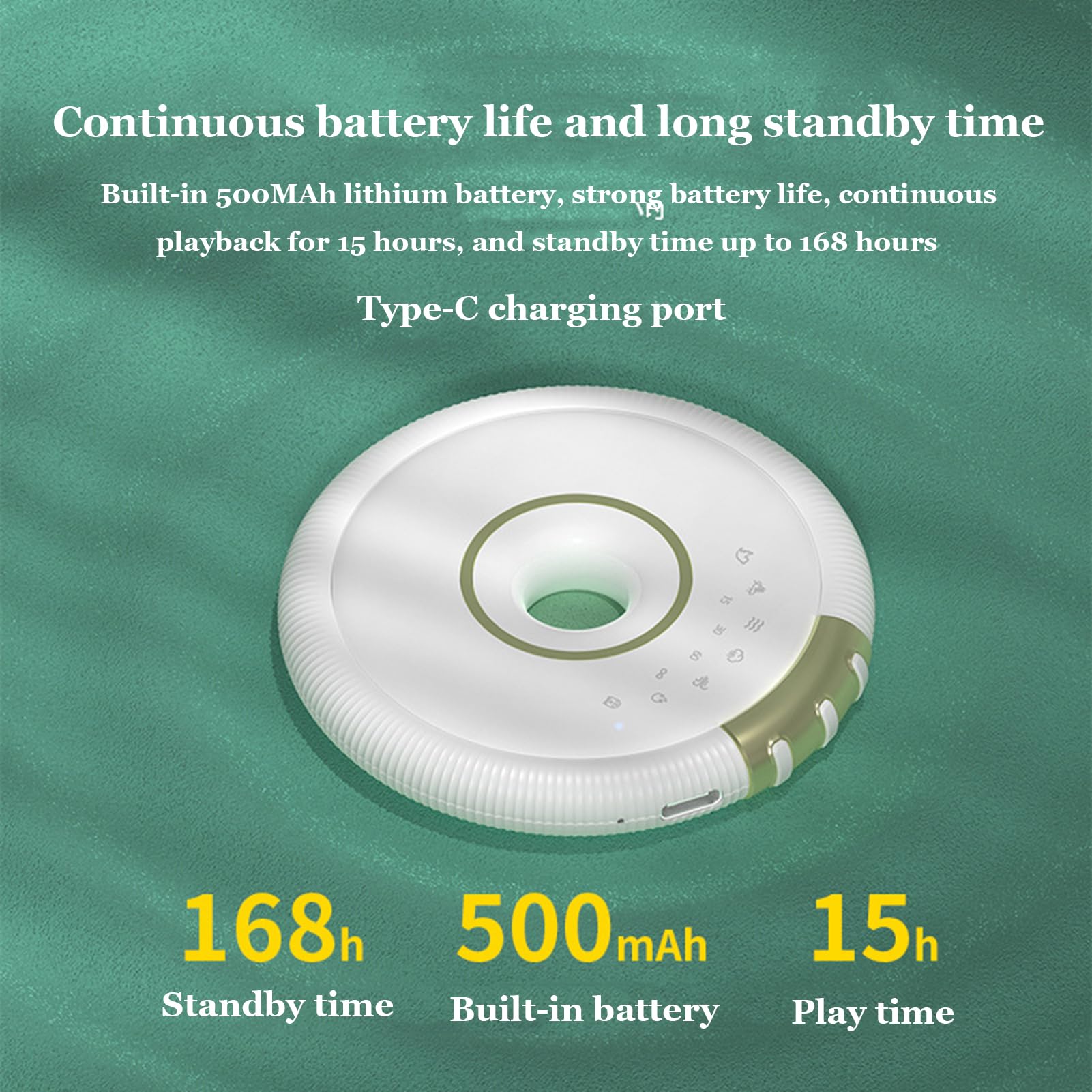 Máquina de Ruido Blanco para Dormir, Sonido con cancelación adaptativa, Alimentado por USB o batería, 3 temporizadores y función de Memoria, pequeño y portátil, para niños y Adulto