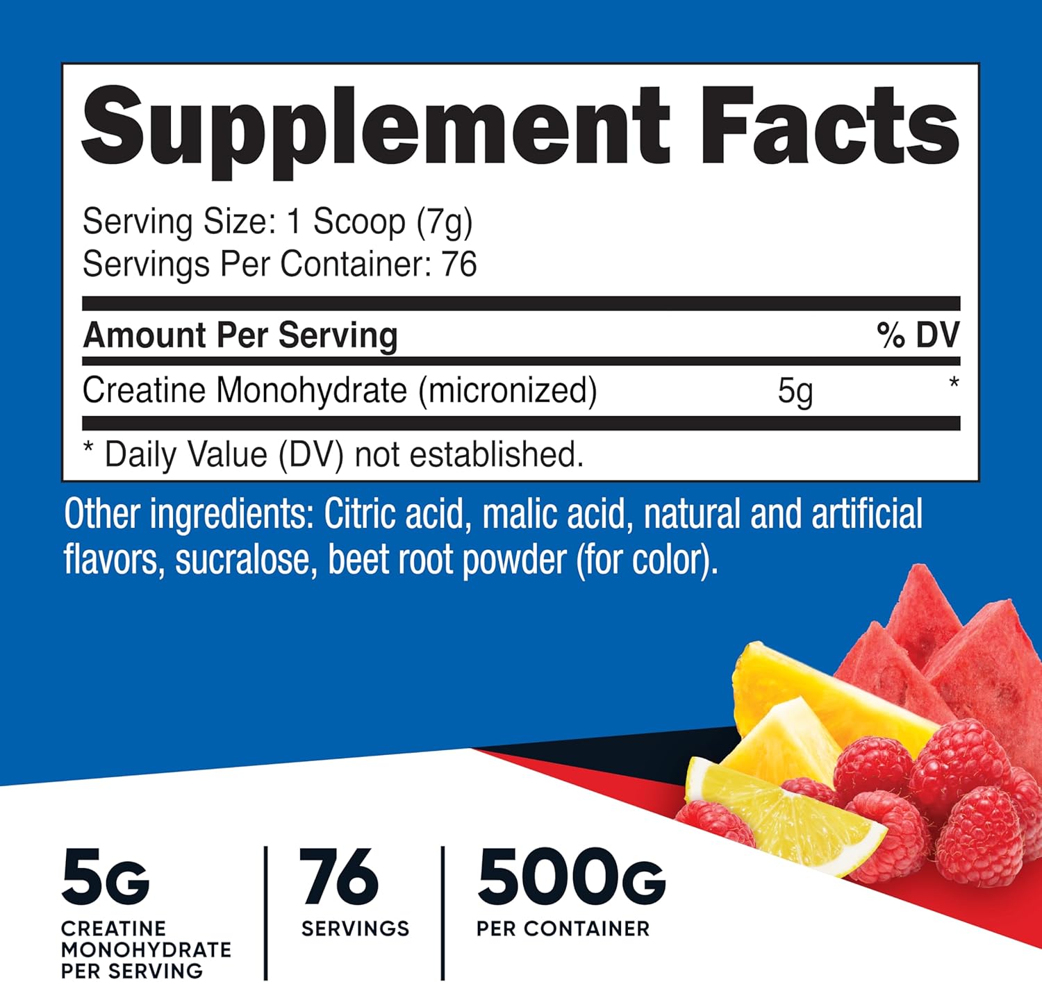 Nutricost Creatine Monohydrate Powder (Fruit Punch, 500 Gram) (Pack of 2)