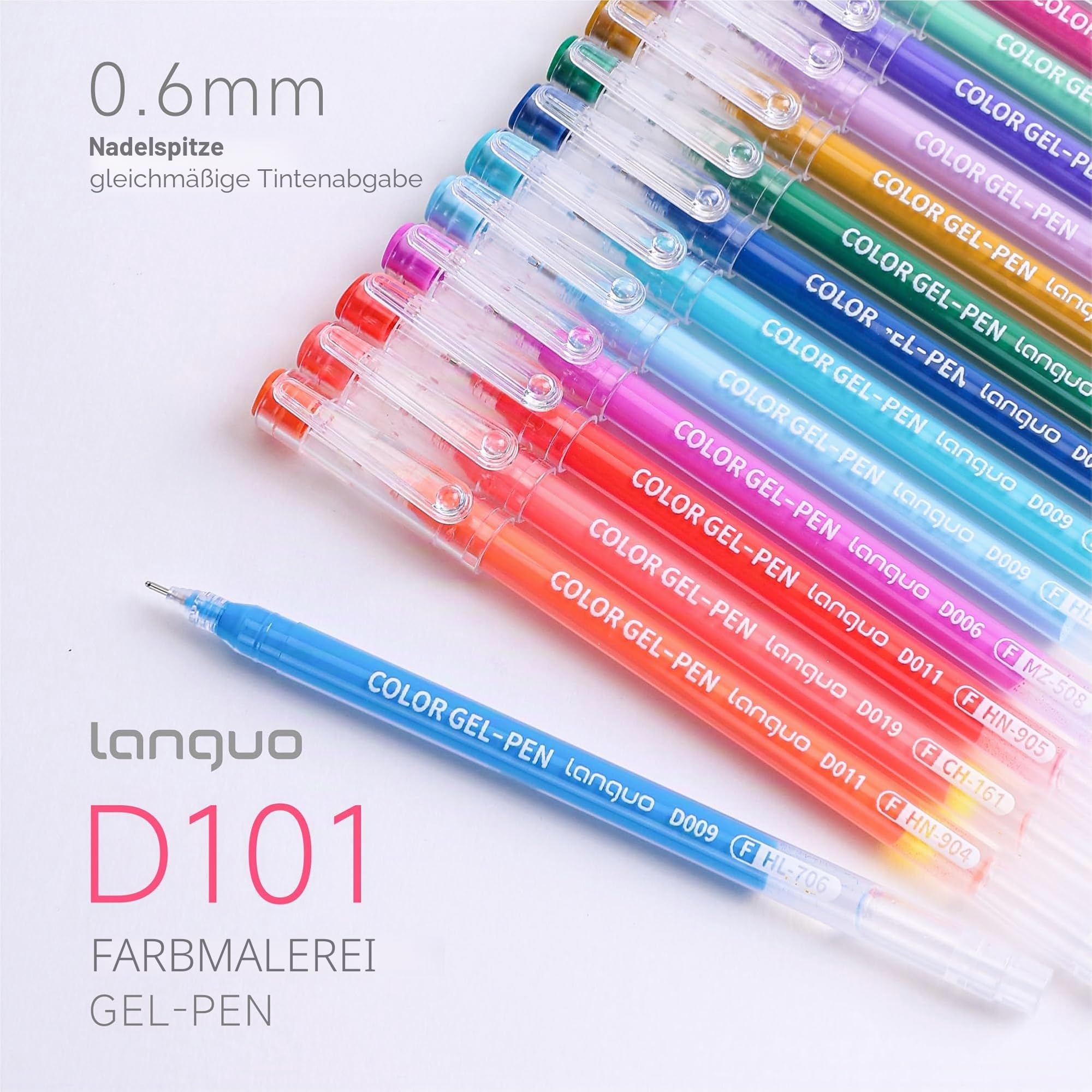 Languo Set mit 168 Gelstiften für Malbücher für Erwachsene, 162 Farben mit Reiseetui, perfekte Gelstifte zum Zeichnen, Kritzeln, Tagebuchführen, Künstlerbedarf und DIY-Handwerk