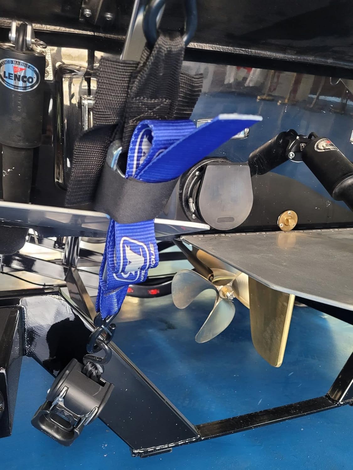 4FT 2″ TRANSOM Boating Strap Blue W/NAUTIQUE Logo