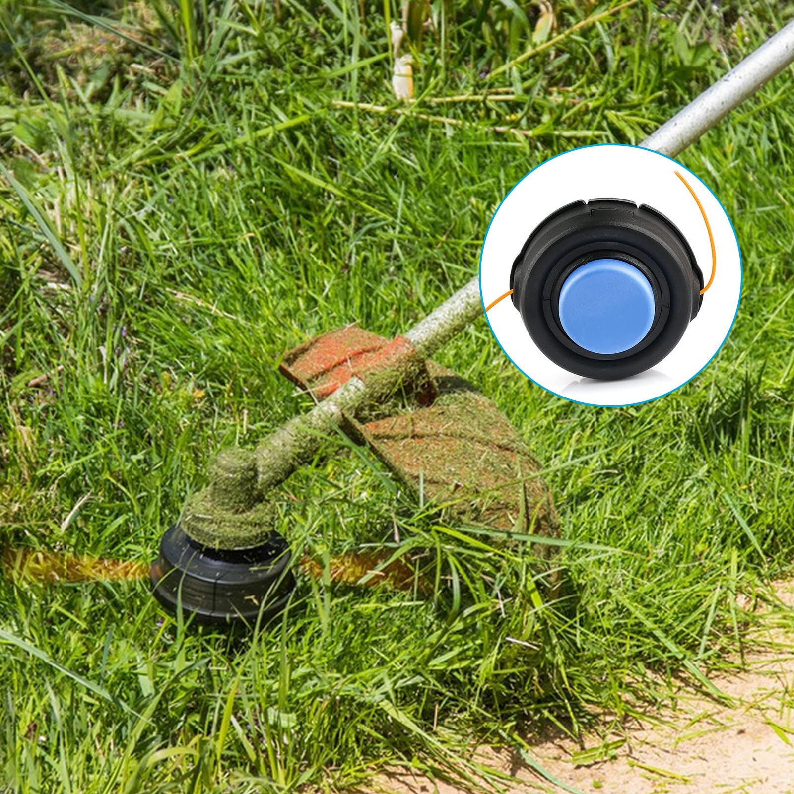 2 Pezzi T45x Testine Decespugliatore per Husqvarna Tap Advance T45x Testina Decespugliatore per Husqvarna Testina di Ricambio per Tosaerba Accessori per Utensili da Giardino T45 T45x