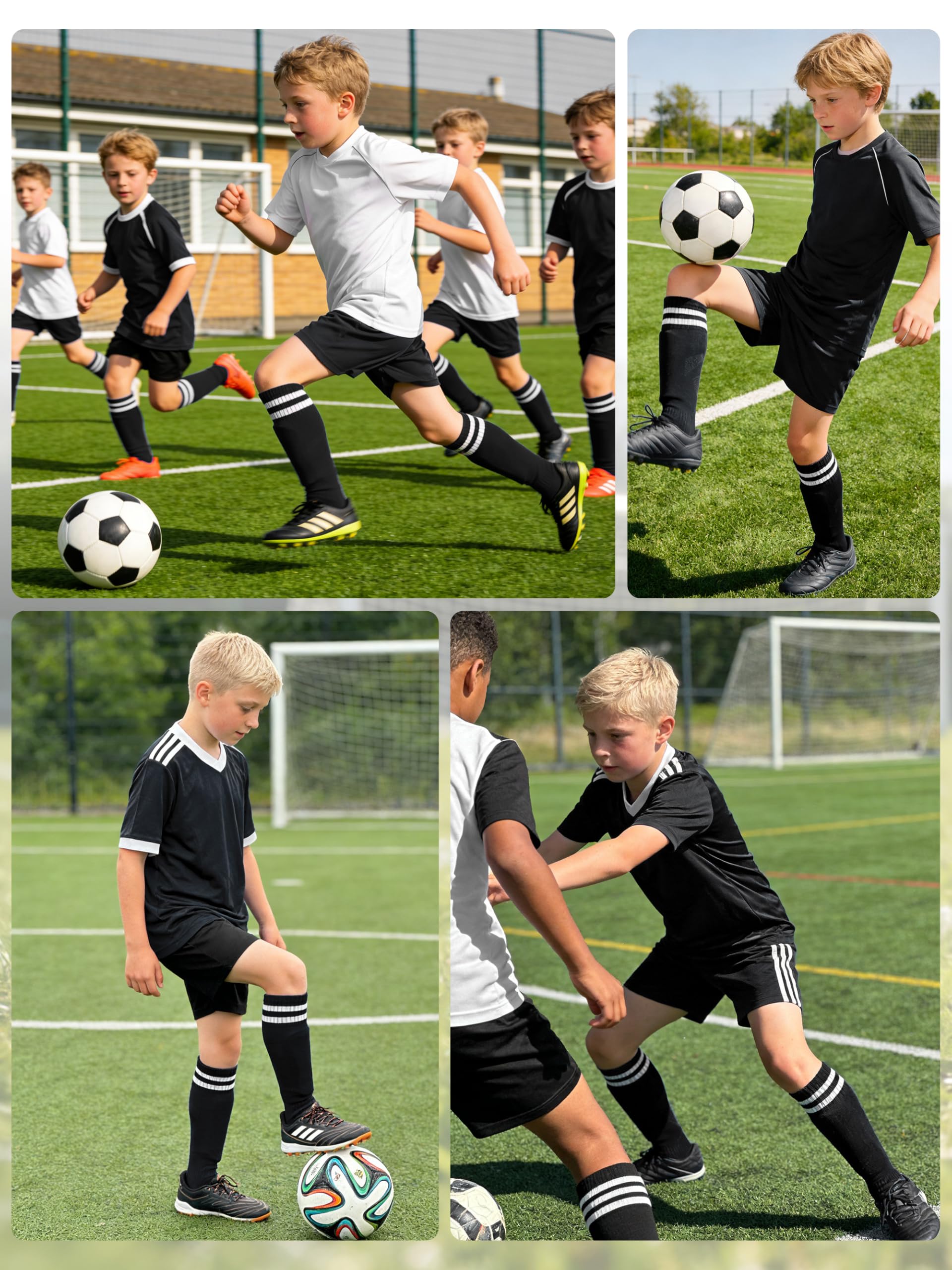 Espinilleras y calcetines de fútbol para niños, espinilleras de fútbol para jóvenes, equipo de protección para niños de 3 a 12 años, adolescentes, niños y niñas