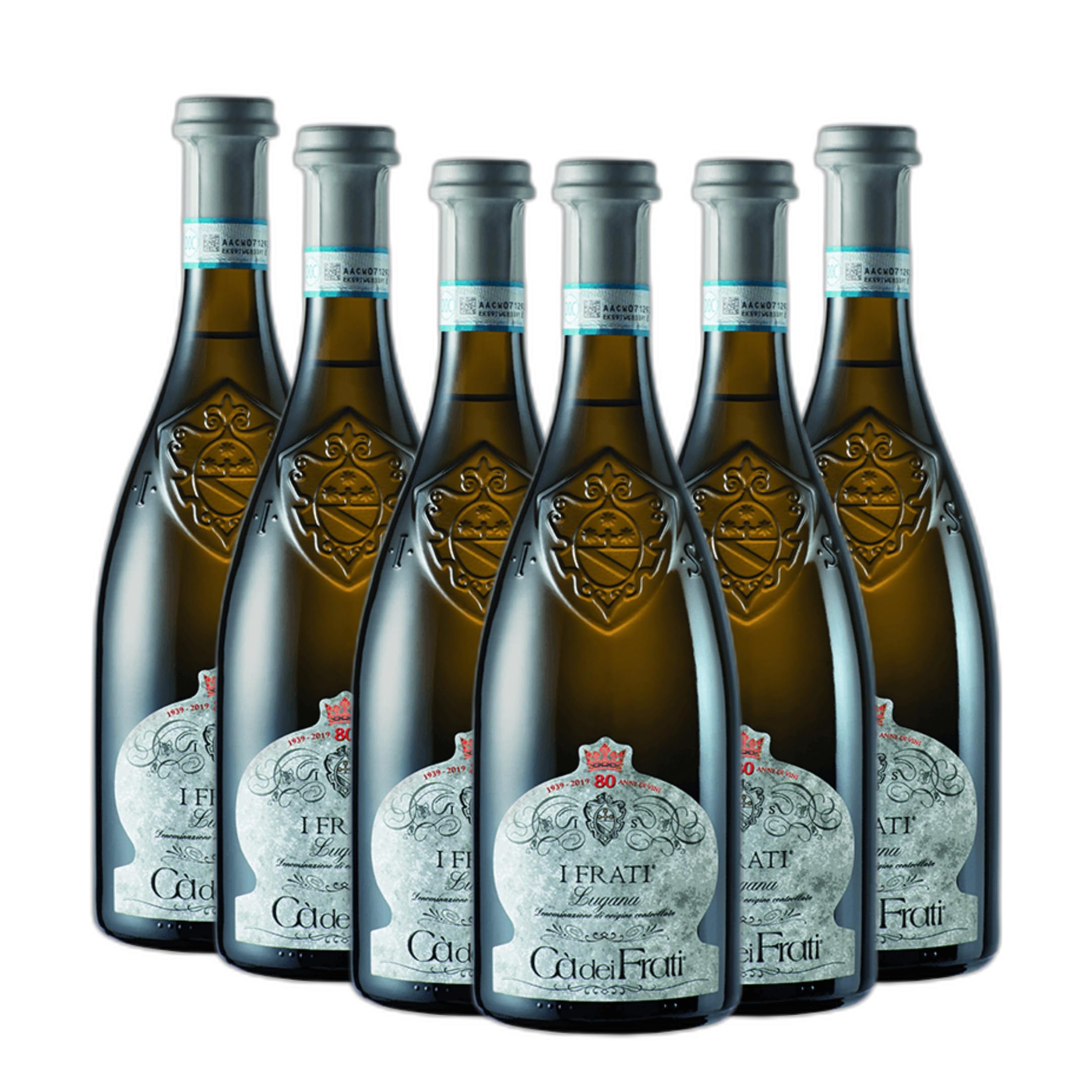 Cà dei Frati I Frati Lugana DOC 2025 Weißwein trocken Italien 6 x 0,75 L | 100% Turbiana vom Südufer des Gardasees · Ausbau auf der Feinhefe · zu Fisch, Meeresfrüchten & Aperitif · Naturkork