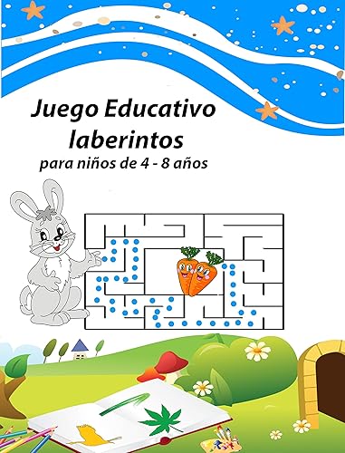 Juego Educativo Laberintos Para niños de 4 a 8 años: Juego Educativo para niños de 4 a 8 años - Acertijos, Puzzles, Juego Divertido - Libro de Actividades Para Niños Simples Laberintos juega y aprend