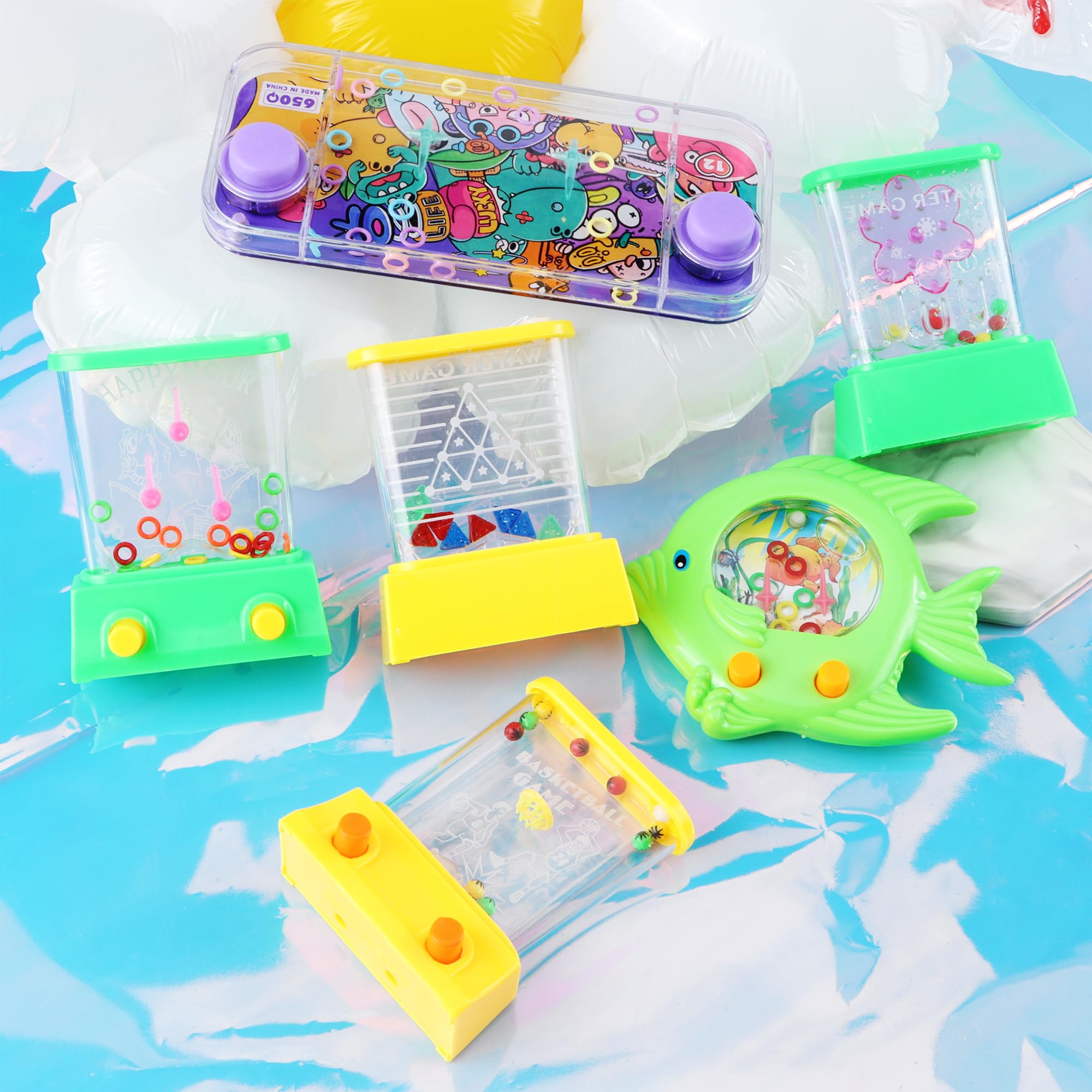 Mini Gioco Ad Acqua Portatile Con Anelli E 2 Pulsanti | Classico Gioco Di Abilità Retro Per Bambini E Adulti | Ideale Per Viaggi E Passatempo | Senza Batterie