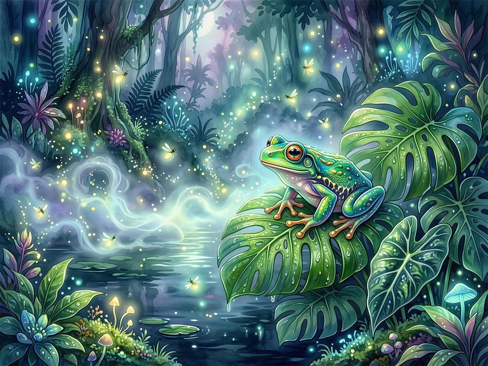 Puzzle 4000 Piezas Adultos Hoja de Palma de Rana, Rompecabezas Adultos Dificil 141x87cm, Estimula la Concentración y Antiestrés, Juego de Habilidad para Toda la Familia